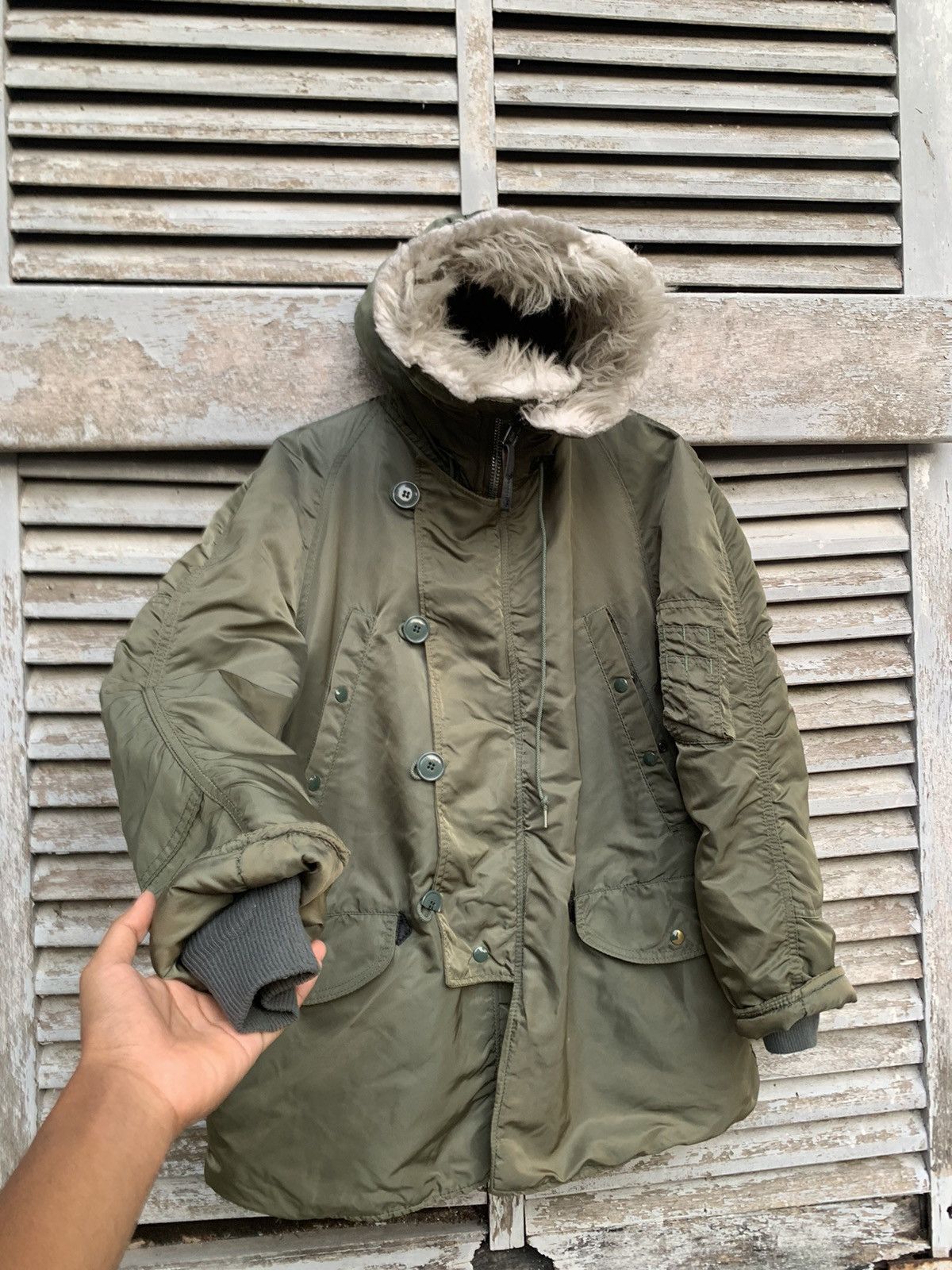 Alpha Industries 🪖Vintage FADED ALPHA INDUSTRIES EXTREME COLD WEATHER PARKA Size US L / EU 52-54 / 3 - 3 Thumbnail