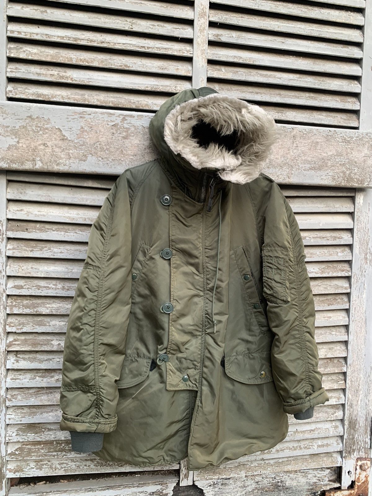 🪖Vintage FADED ALPHA INDUSTRIES EXTREME COLD WEATHER PARKA