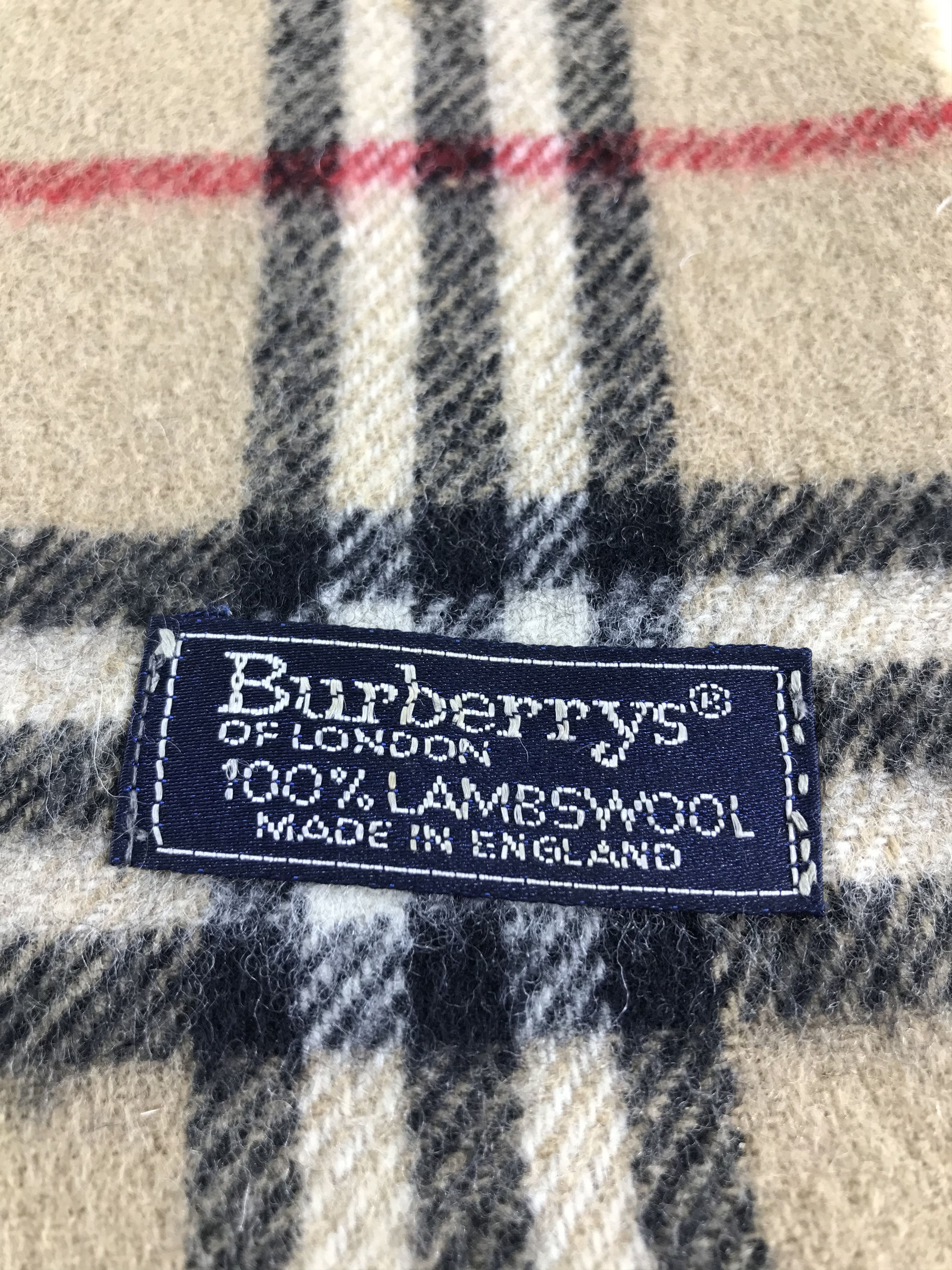 Burberry Burberrys Nova Check Tan Wool Scarf Muffler V527 Size ONE SIZE - 4 Thumbnail