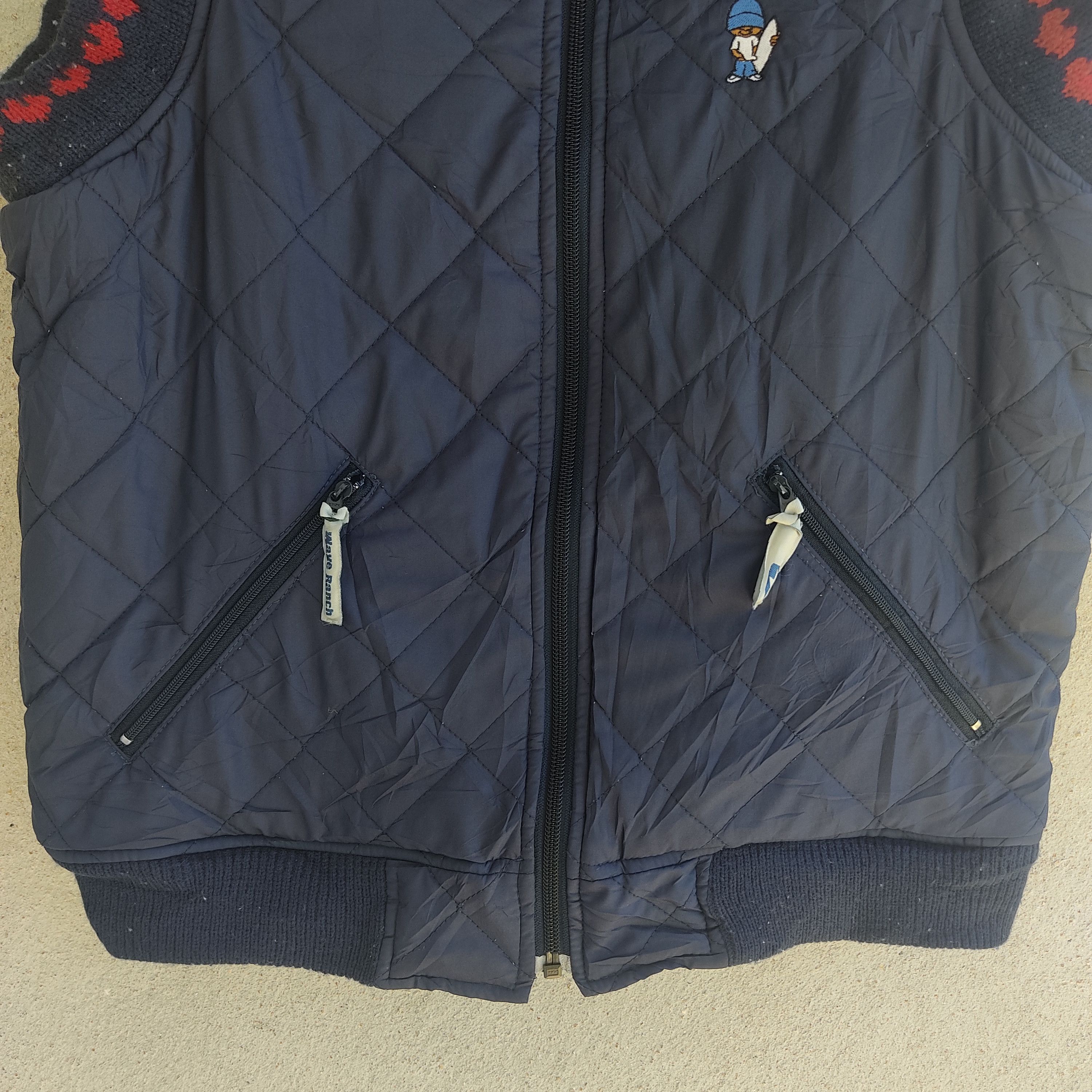 Japanese Brand Wave Ranch Reversible Knit Blue Vest Size US M / EU 48-50 / 2 - 12 Thumbnail