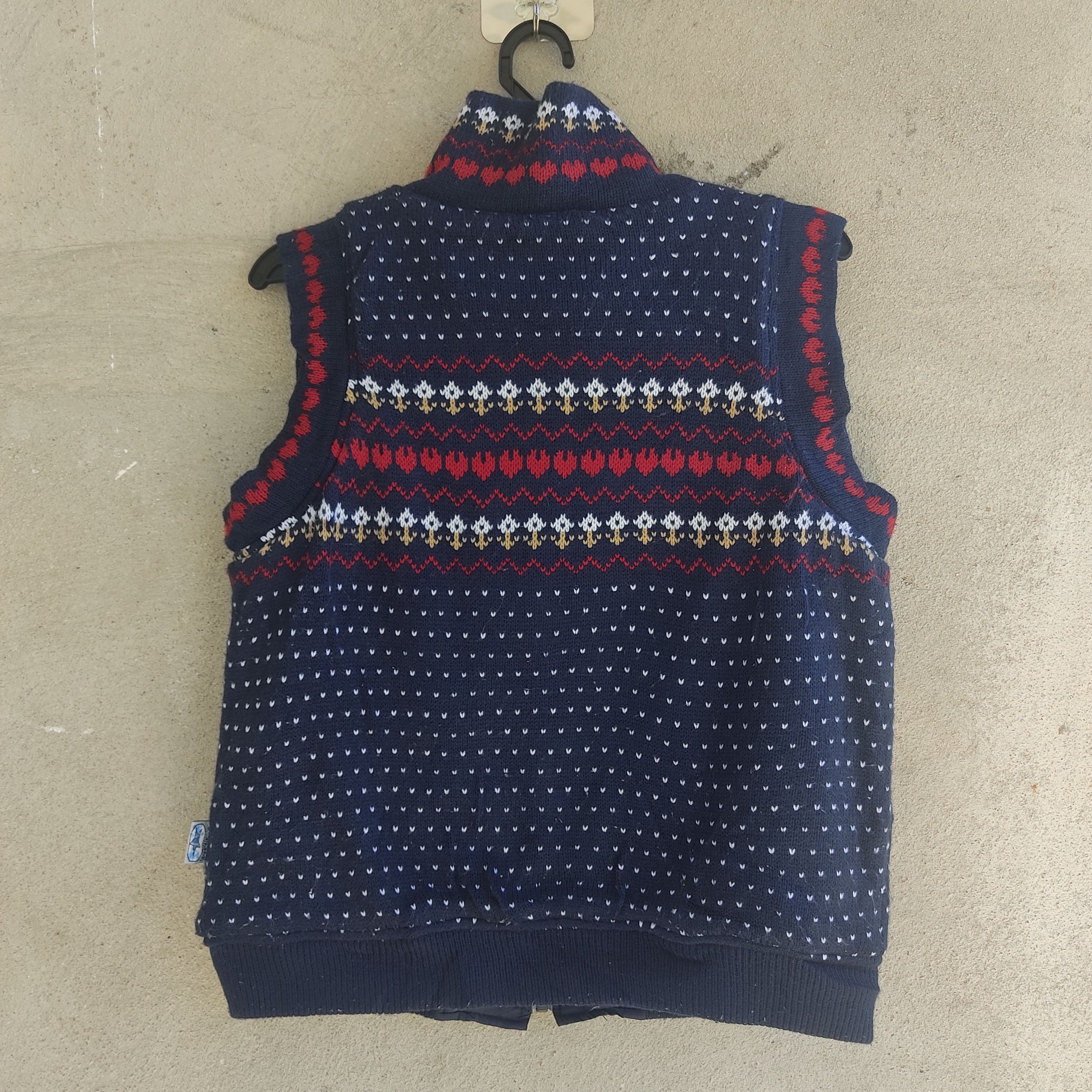Japanese Brand Wave Ranch Reversible Knit Blue Vest Size US M / EU 48-50 / 2 - 6 Thumbnail