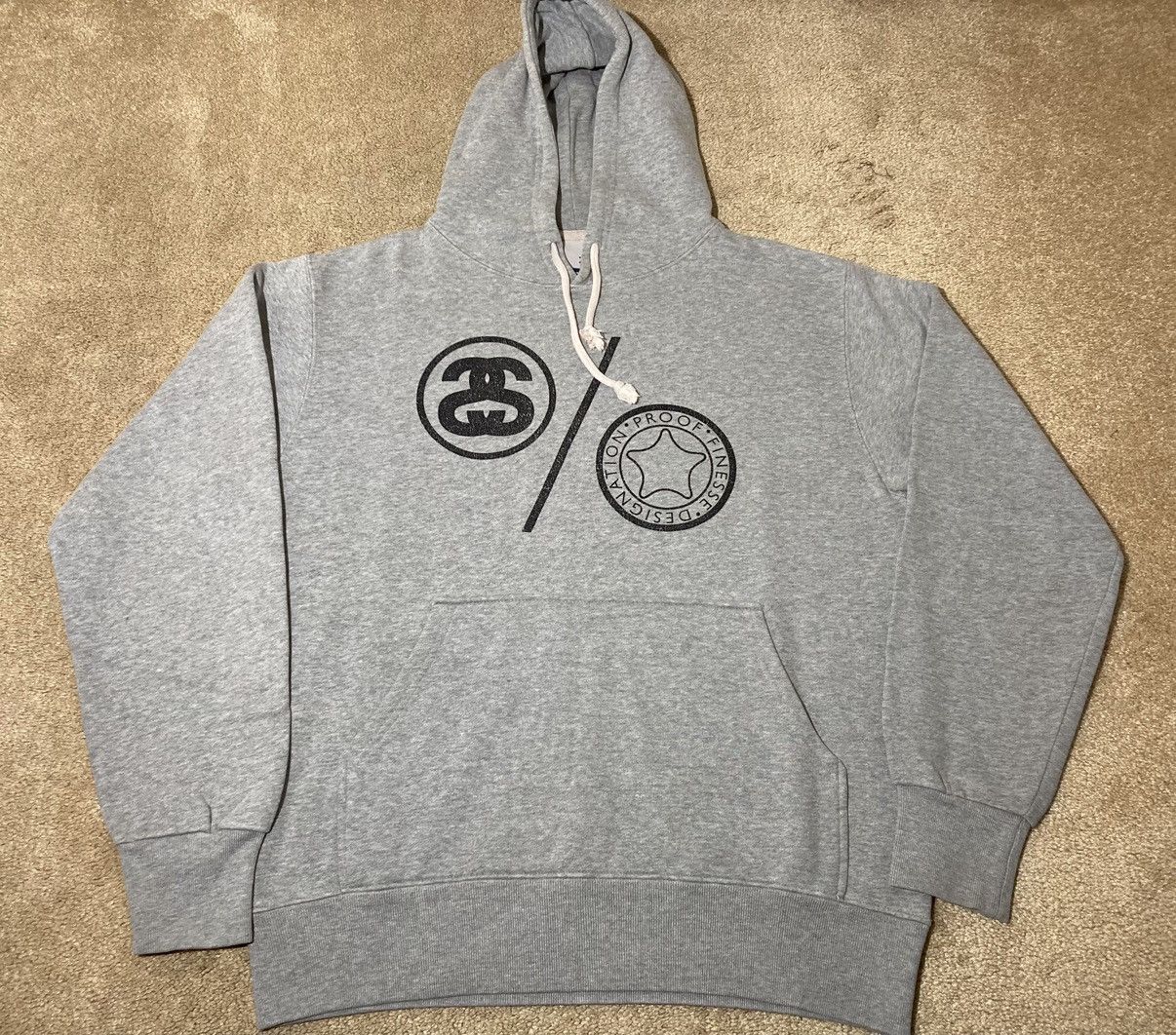 Good Enough 1999 Stussy Finesse Heather Gray Hoodie Vintage 90s Japan Size US M / EU 48-50 / 2 - 2 Thumbnail