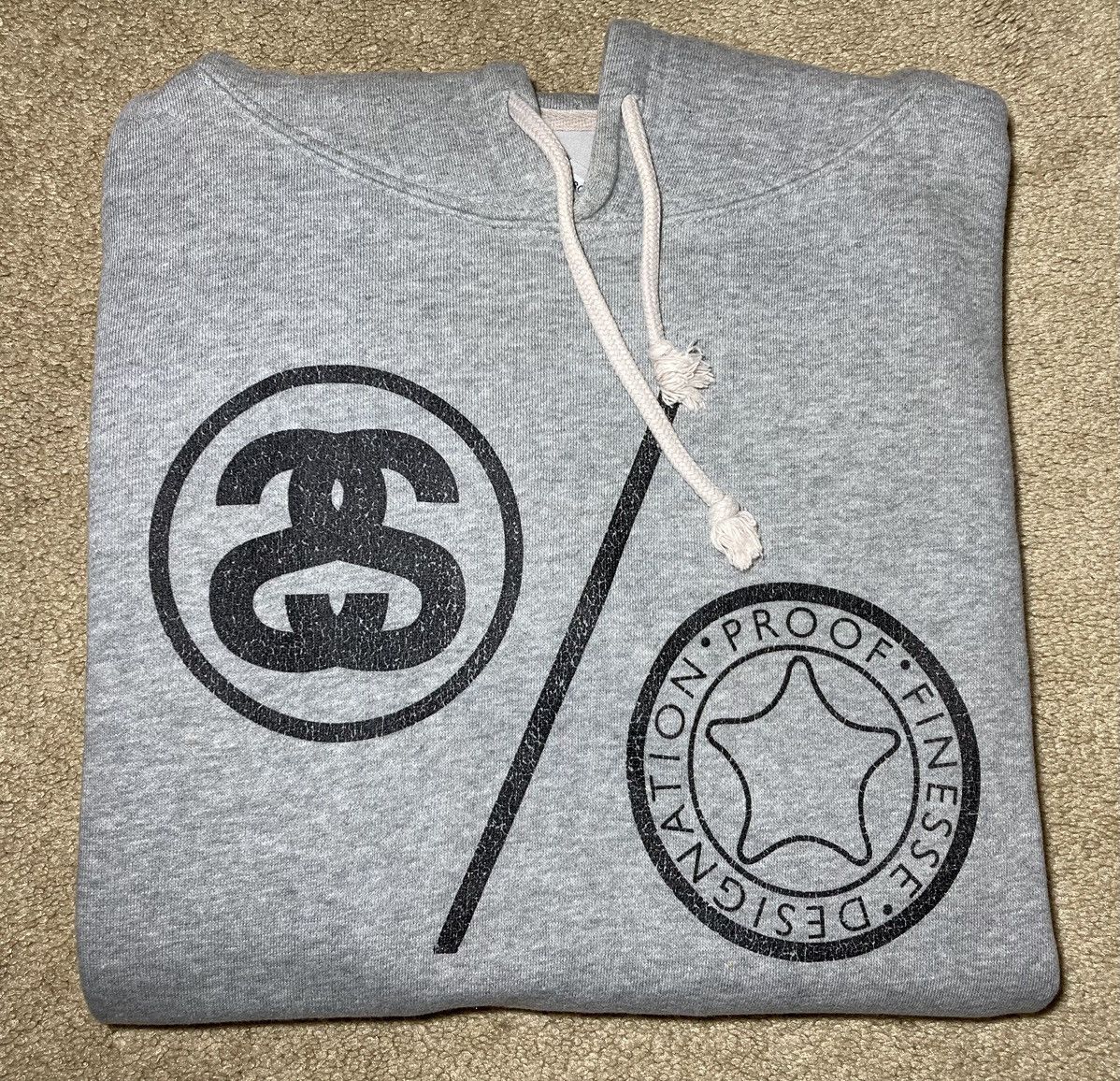 Good Enough 1999 Stussy Finesse Heather Gray Hoodie Vintage 90s Japan Size US M / EU 48-50 / 2 - 1 Thumbnail