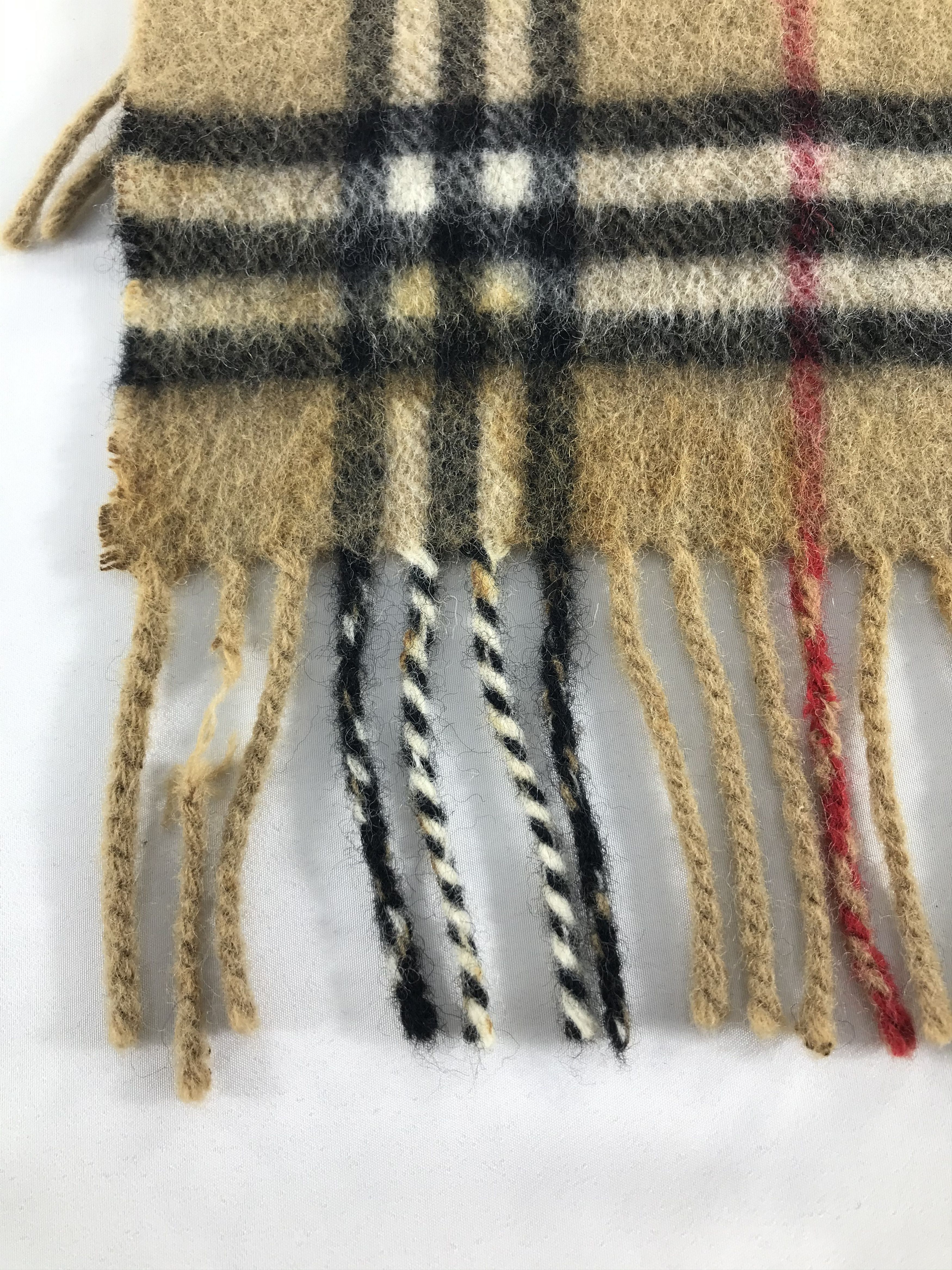 Burberry Burberry Tan Scarf Muffler Wool Neck Warmer V218 Size ONE SIZE - 6 Thumbnail