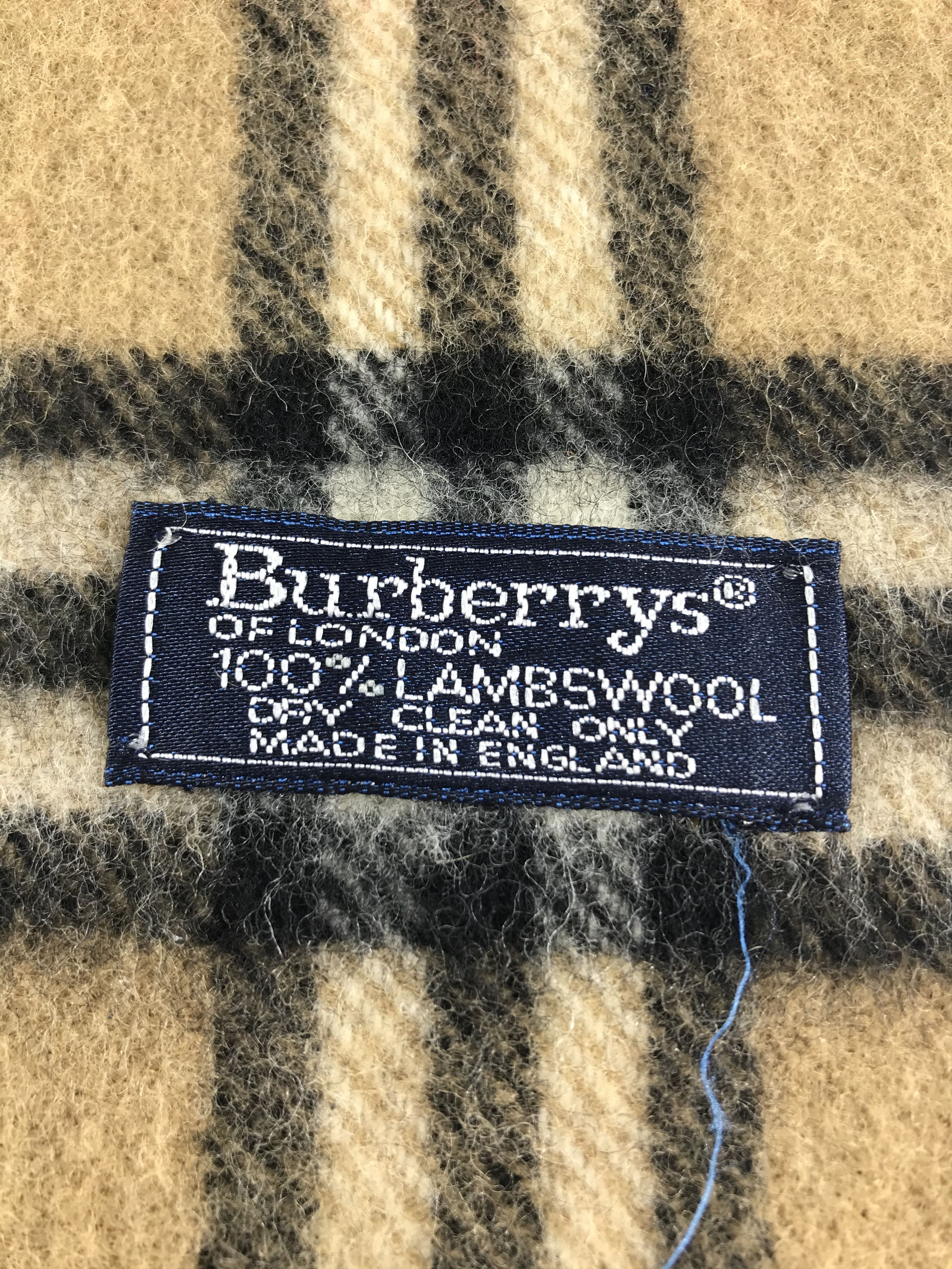 Burberry Burberry Tan Scarf Muffler Wool Neck Warmer V218 Size ONE SIZE - 4 Thumbnail