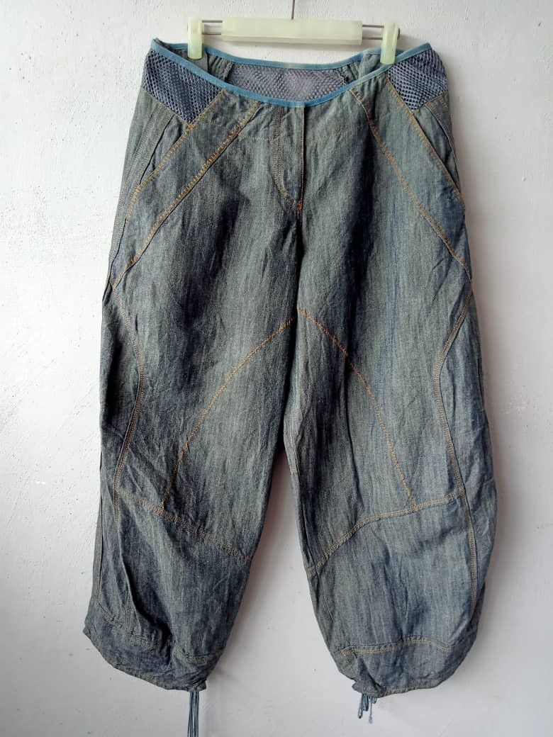 Donna Karan Super Baggy Drawstring Denim Size 30" / US 8 / IT 44 - 1 Thumbnail