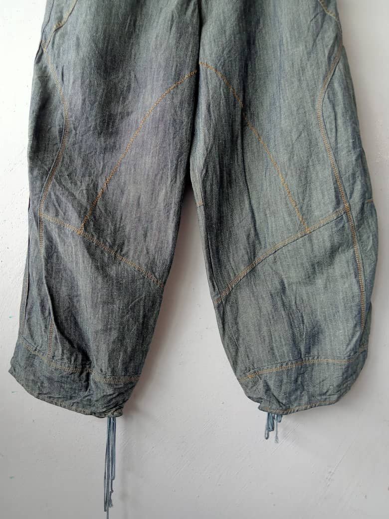 Donna Karan Super Baggy Drawstring Denim Size 30" / US 8 / IT 44 - 3 Thumbnail