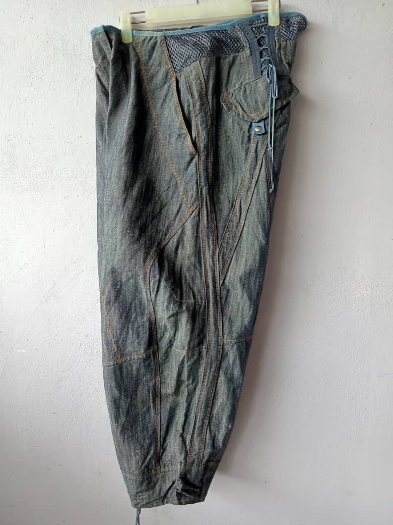 Donna Karan Super Baggy Drawstring Denim Size 30" / US 8 / IT 44 - 10 Thumbnail