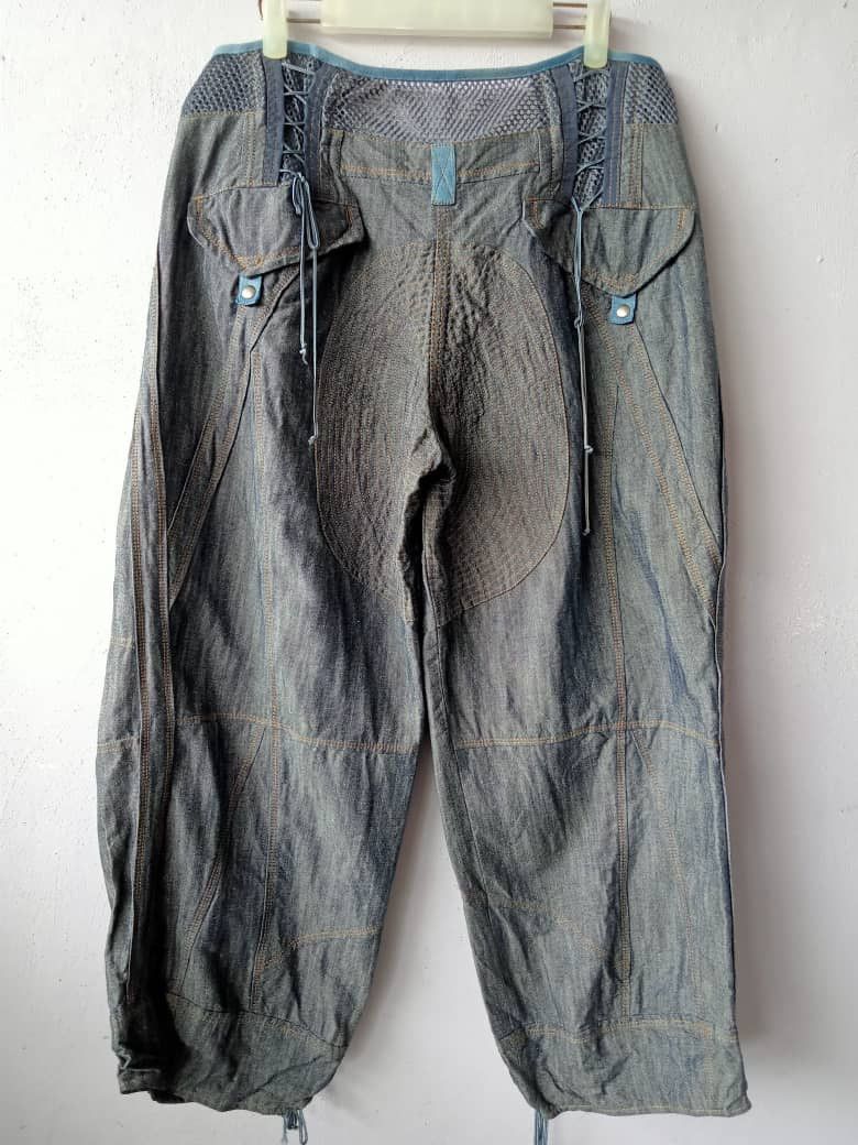 Donna Karan Super Baggy Drawstring Denim Size 30" / US 8 / IT 44 - 4 Thumbnail