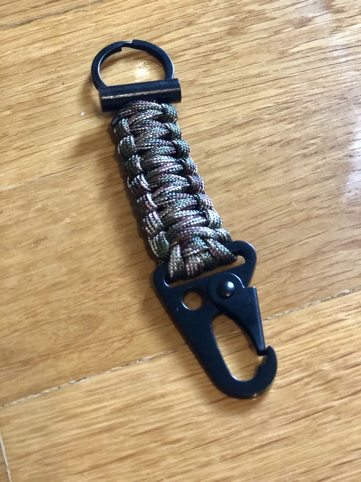 Military Camo Macrame Army military tech Key holder carabiner | Grailed