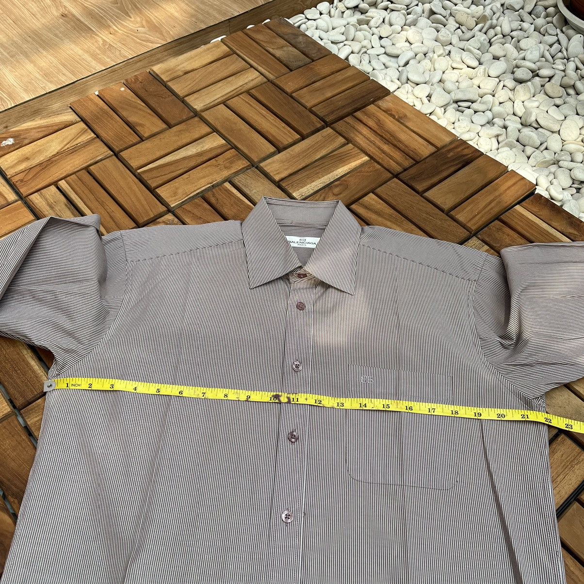 Balenciaga × Vintage Vintage Balenciaga Paris Button Ups Shirt Striped Size US L / EU 52-54 / 3 - 10 Thumbnail