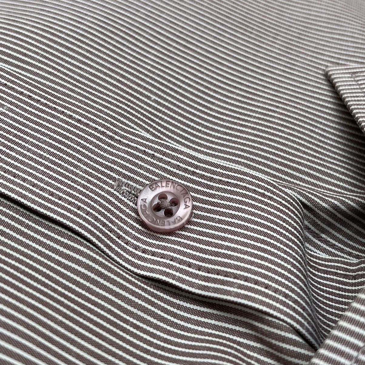 Balenciaga × Vintage Vintage Balenciaga Paris Button Ups Shirt Striped Size US L / EU 52-54 / 3 - 8 Thumbnail