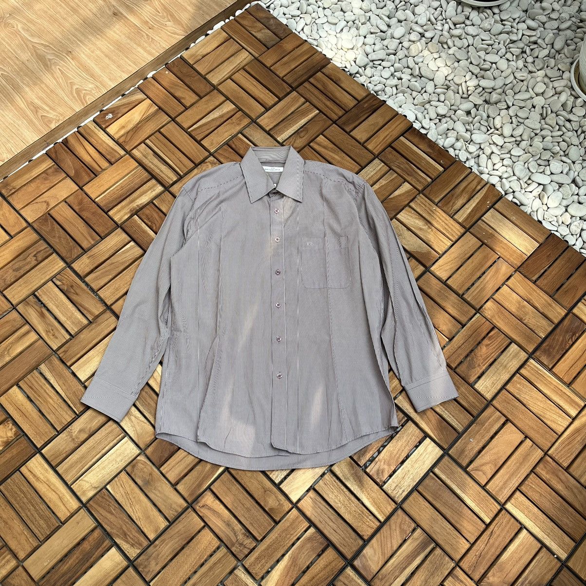 Balenciaga × Vintage Vintage Balenciaga Paris Button Ups Shirt Striped Size US L / EU 52-54 / 3 - 1 Thumbnail