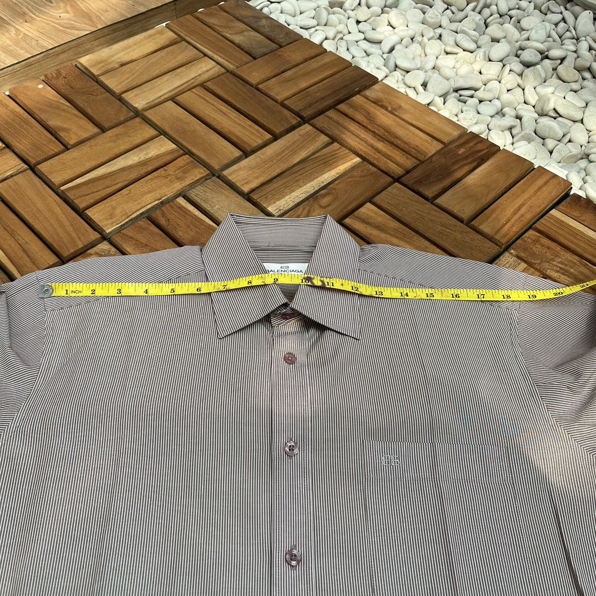 Balenciaga × Vintage Vintage Balenciaga Paris Button Ups Shirt Striped Size US L / EU 52-54 / 3 - 12 Thumbnail