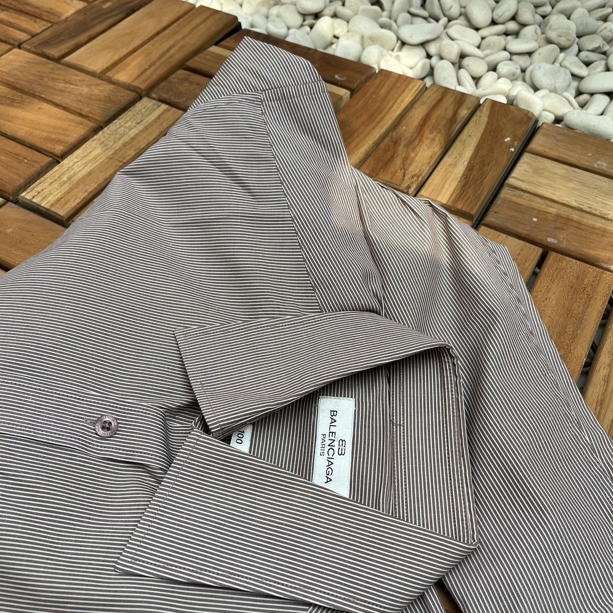 Balenciaga × Vintage Vintage Balenciaga Paris Button Ups Shirt Striped Size US L / EU 52-54 / 3 - 6 Thumbnail