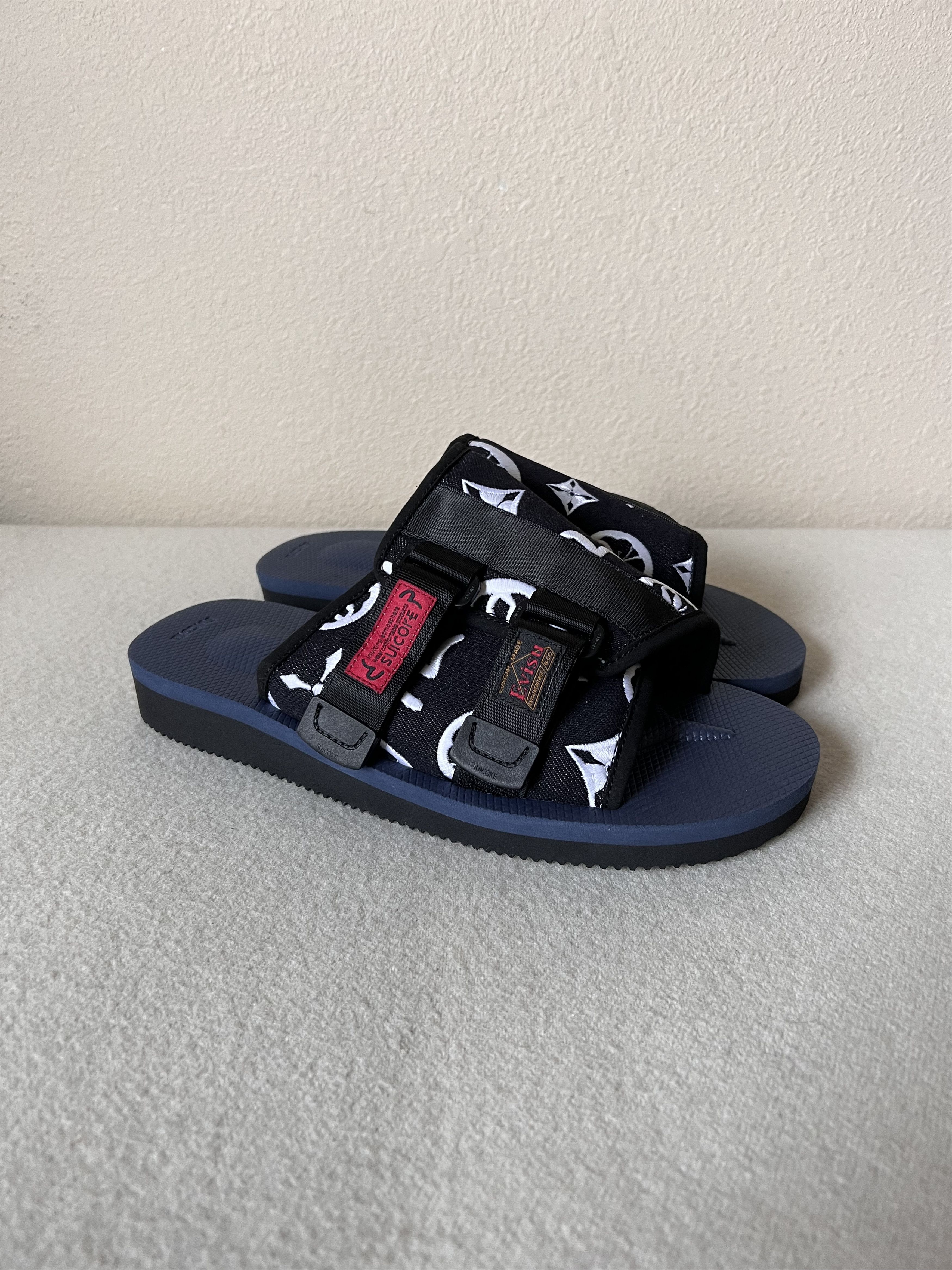 image of Evisu Suicoke Kaw Cab In Navy Shoes, Men's (Size 8)