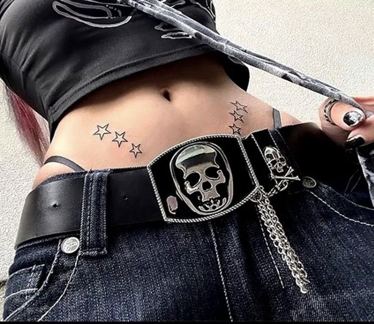 PU Leather Skull Belt