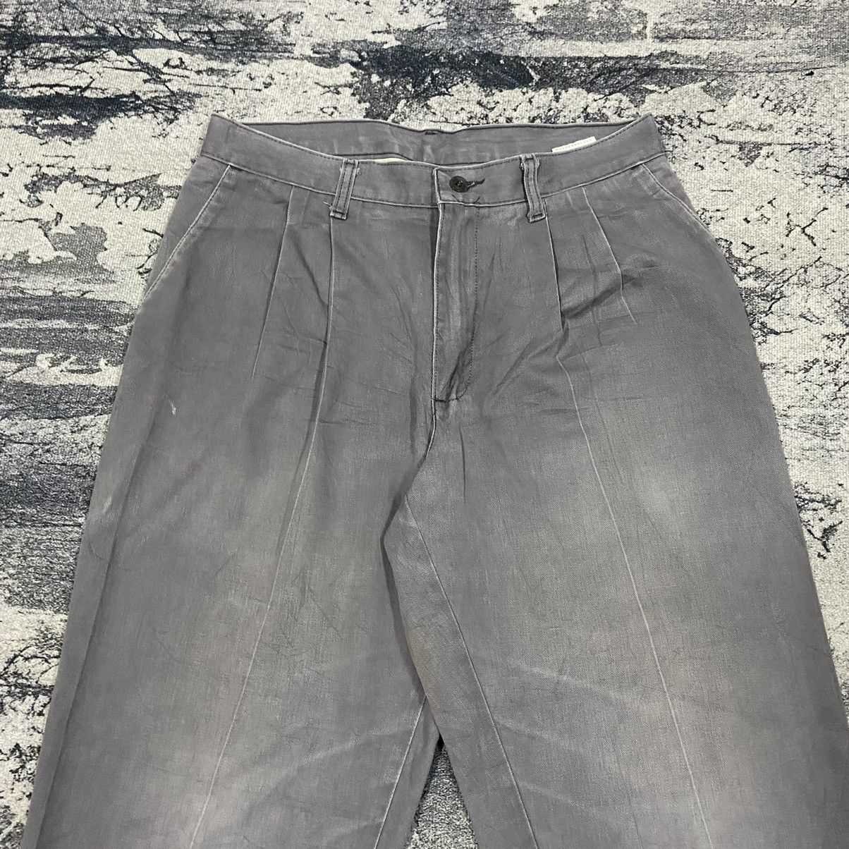 Japanese Brand Vintage Japan Lee Faded Grey Trousers Chino Pants Size US 31 - 2 Thumbnail
