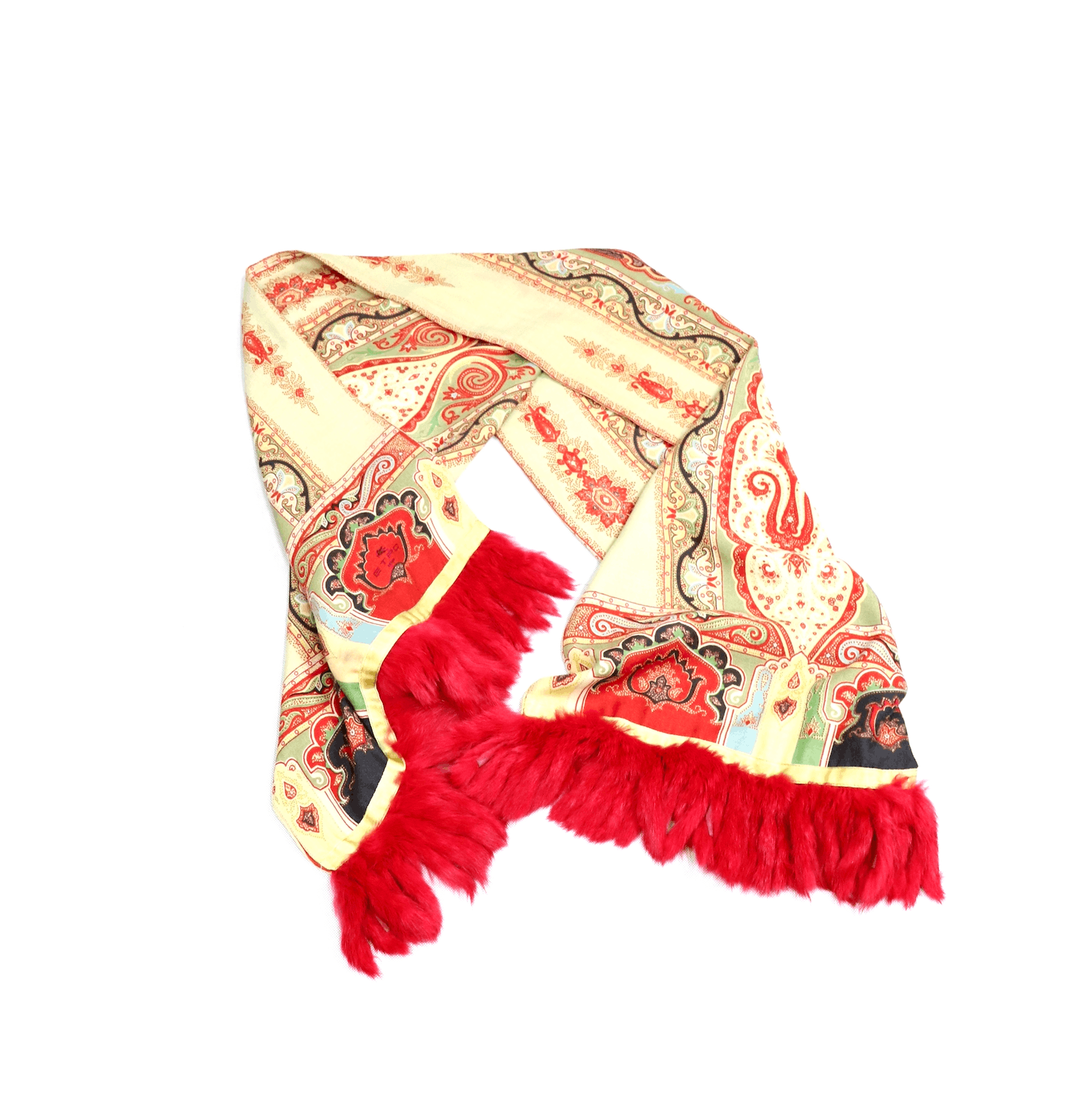 Folk Wool Genuine Fur Scarf Palatine