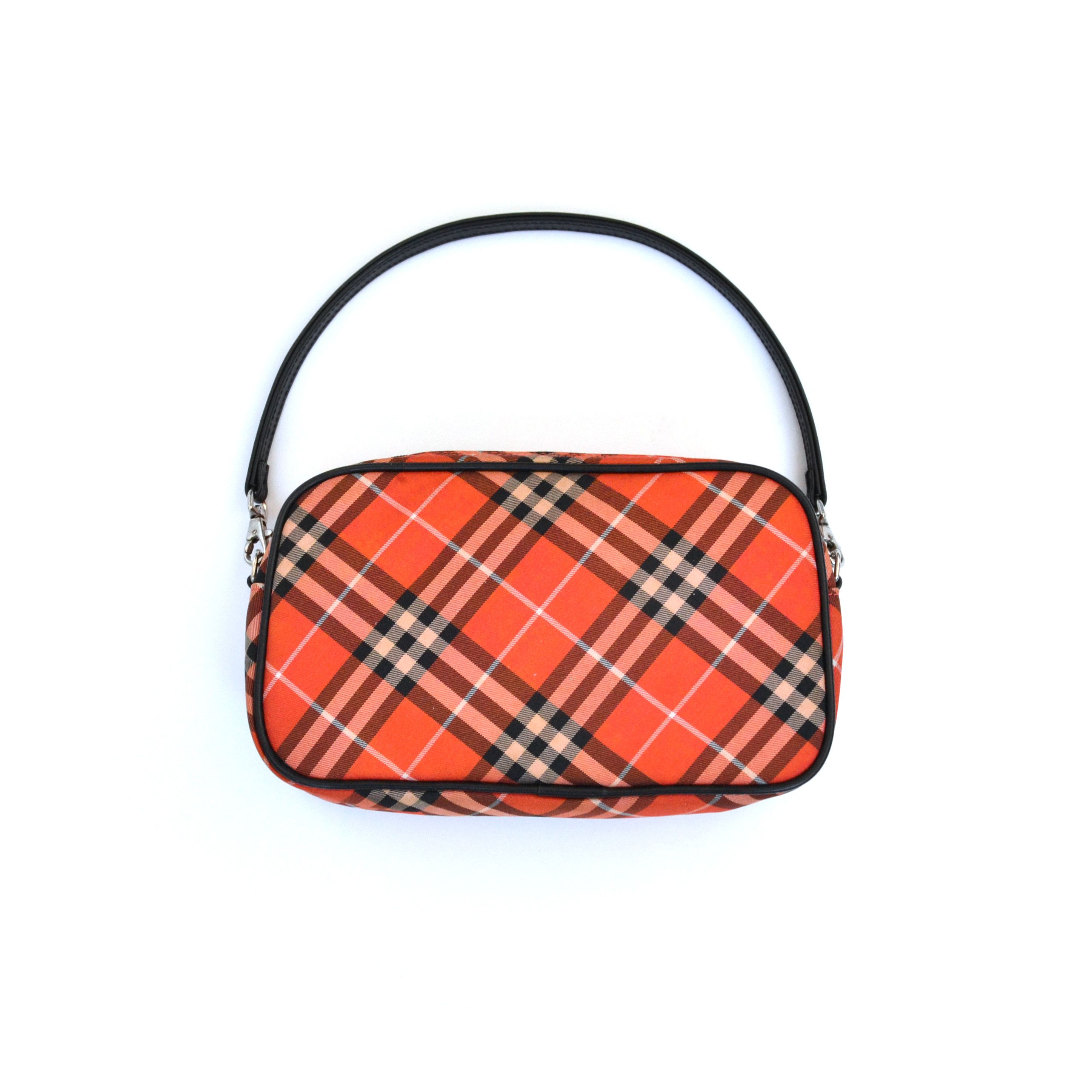 Burberry BURBERRY Bag Mini Nova Check Handbag Zip Black Red Size ONE SIZE - 4 Thumbnail