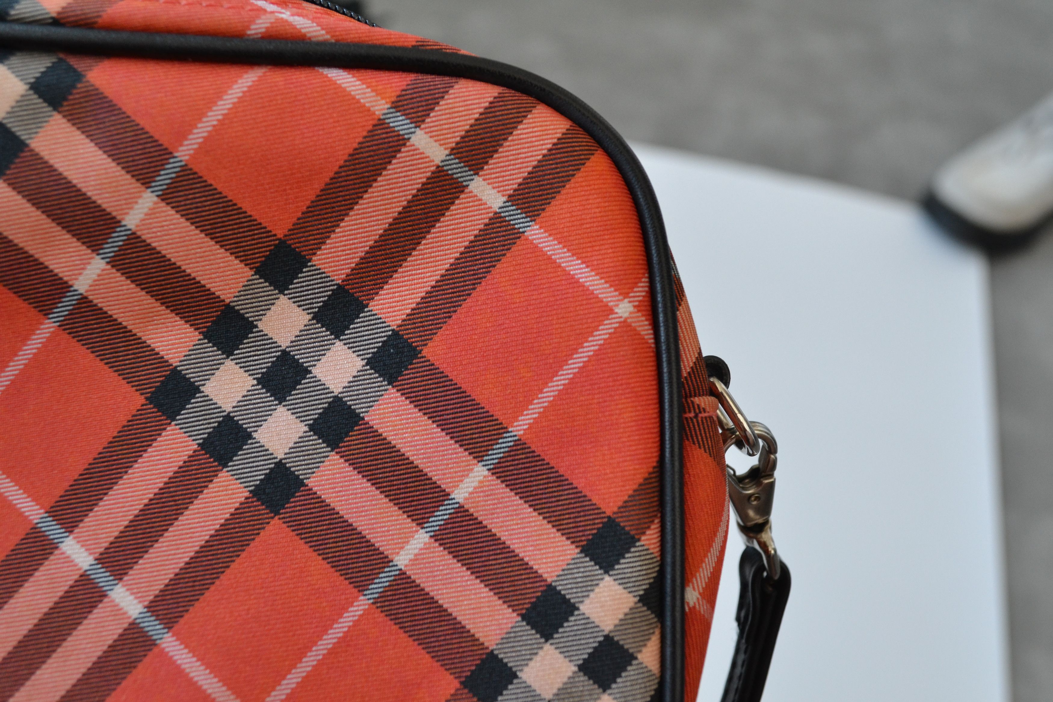 Burberry BURBERRY Bag Mini Nova Check Handbag Zip Black Red Size ONE SIZE - 10 Thumbnail