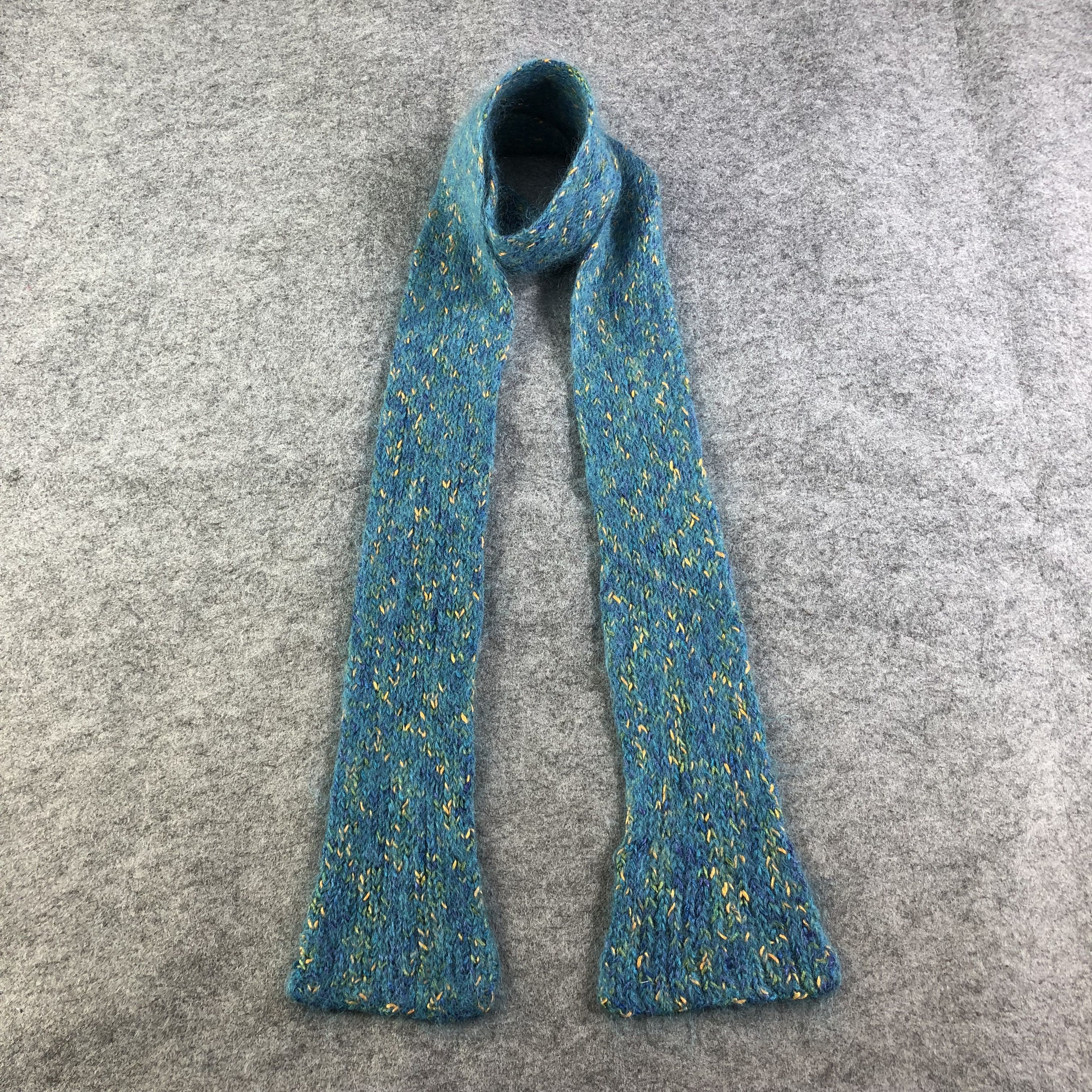 Blue Mohair Scarf Muffler V1371
