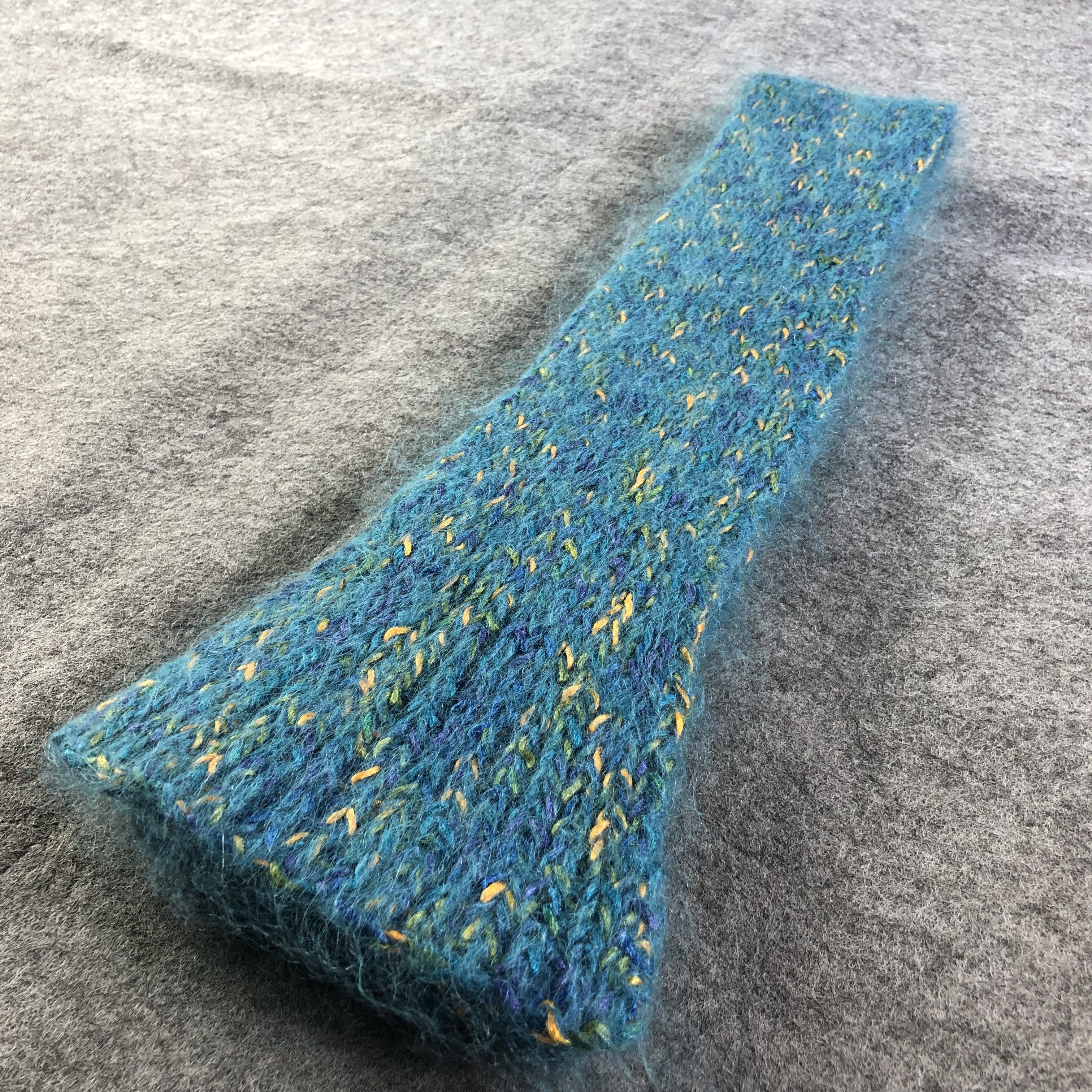 Vintage Blue Mohair Scarf Muffler V1371 Size ONE SIZE - 3 Thumbnail
