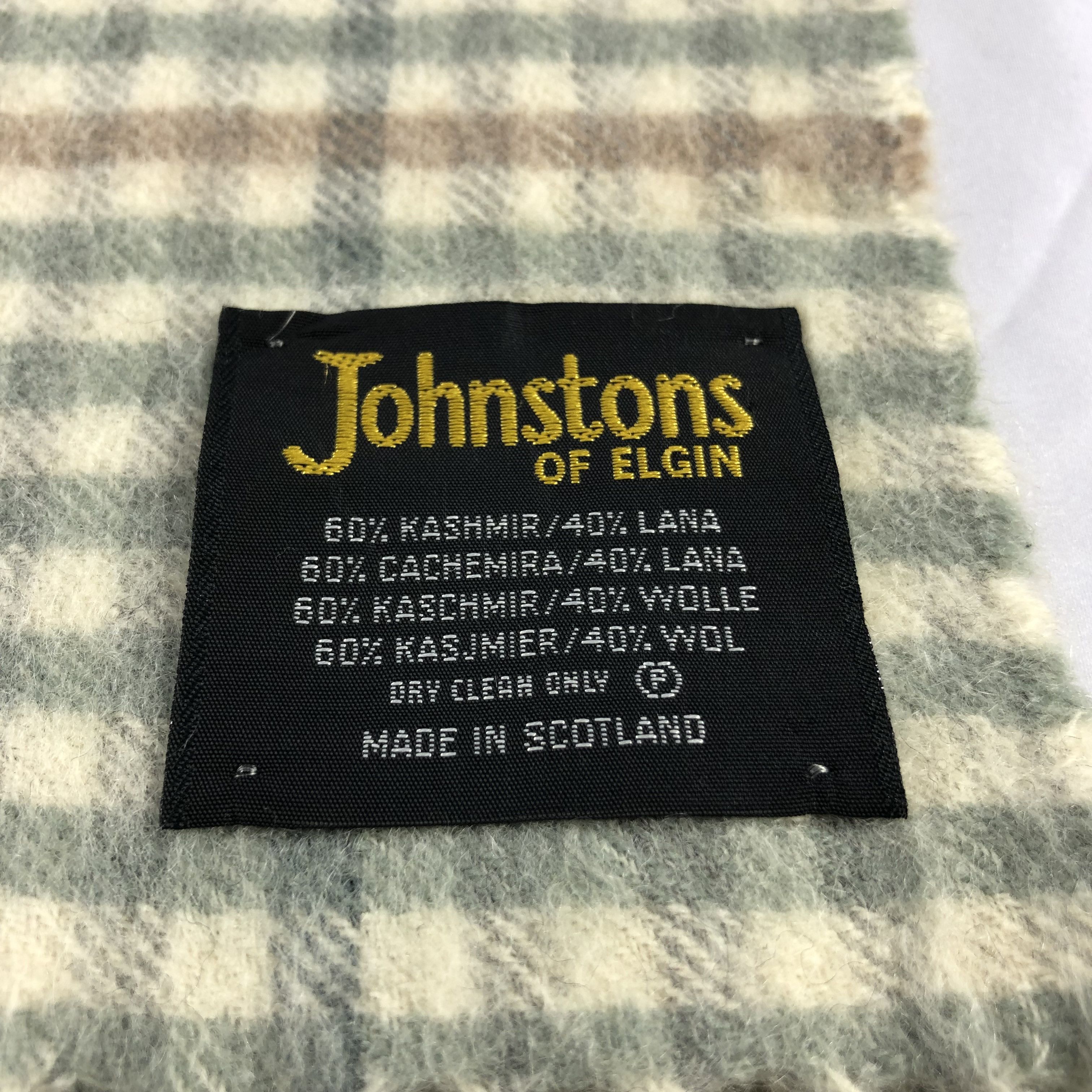 Johnstons Of Elgin Johnstons of Elgin Cashmere Gingham Scarf Muffler V1051 Size ONE SIZE - 4 Thumbnail