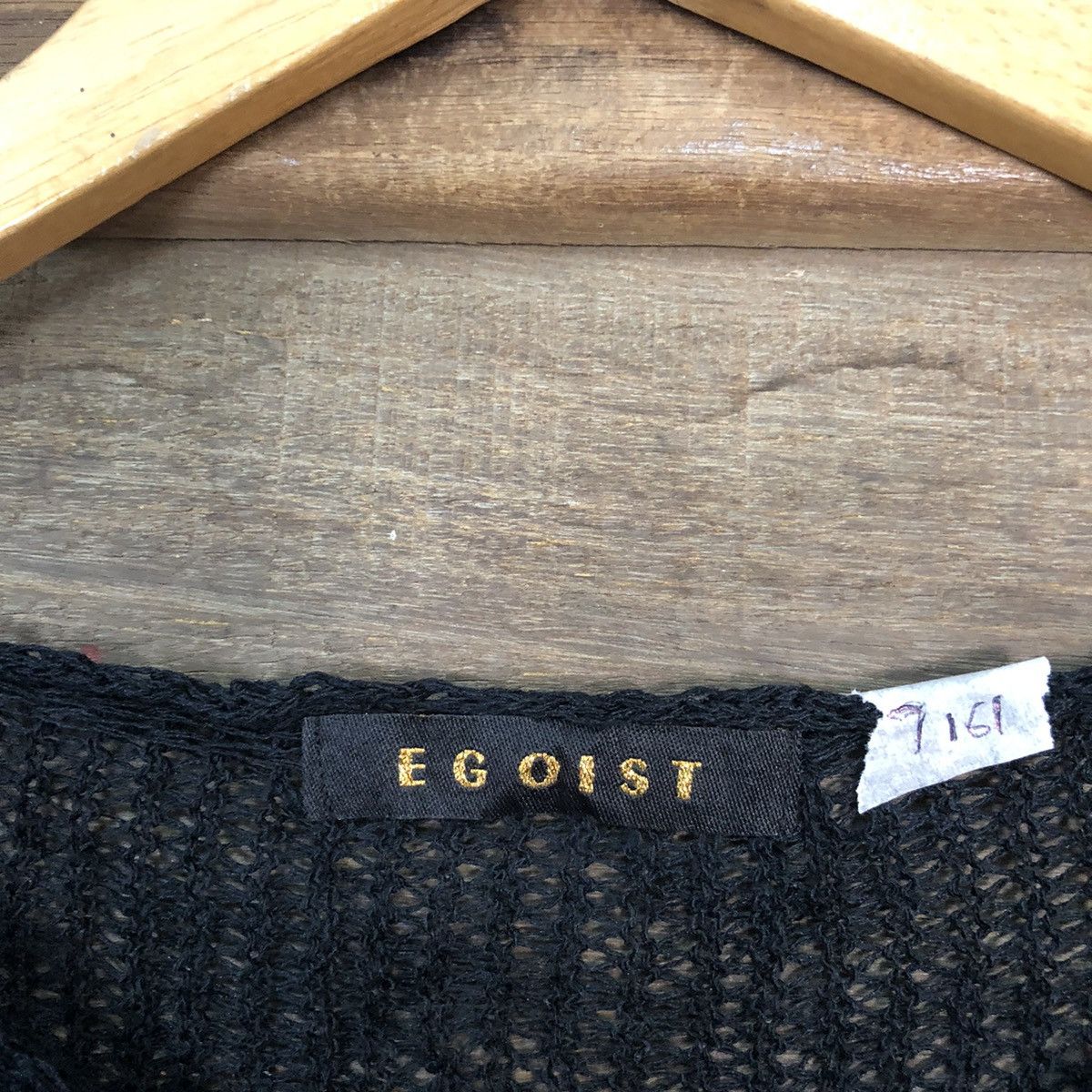 Vintage Egoist Mesh Net Crochet Black Cardigan Knitwear #7161 Size M / US 6-8 / IT 42-44 - 5 Thumbnail