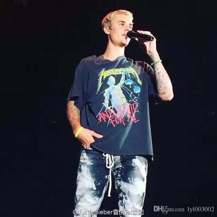 Justin bieber metallica outlet t shirt