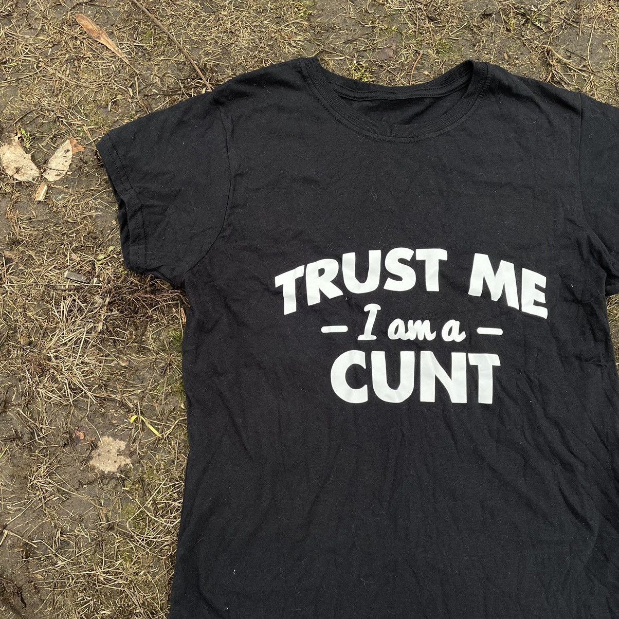Vintage Vintage Y2K Graphic Tee Humor Thrashed Black Boxy Punk M Size M / US 6-8 / IT 42-44 - 3 Thumbnail