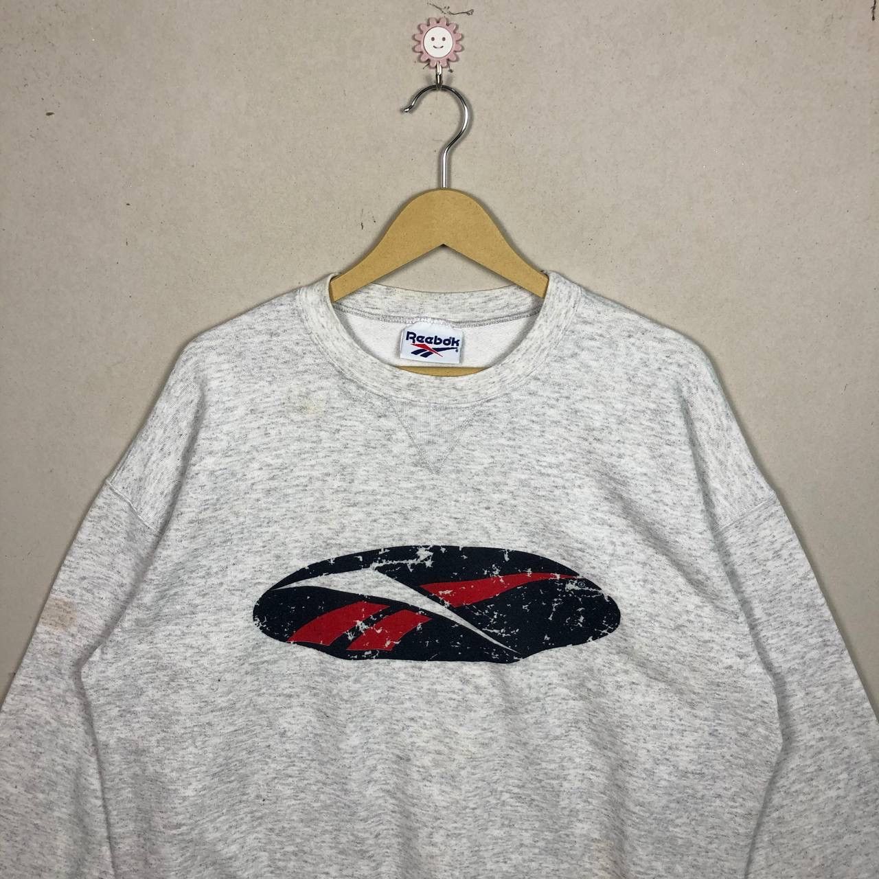 Reebok × Vintage Vintage 90s Reebok Big Logo Pullover Sweatshirt Streetwear Size US L / EU 52-54 / 3 - 3 Thumbnail