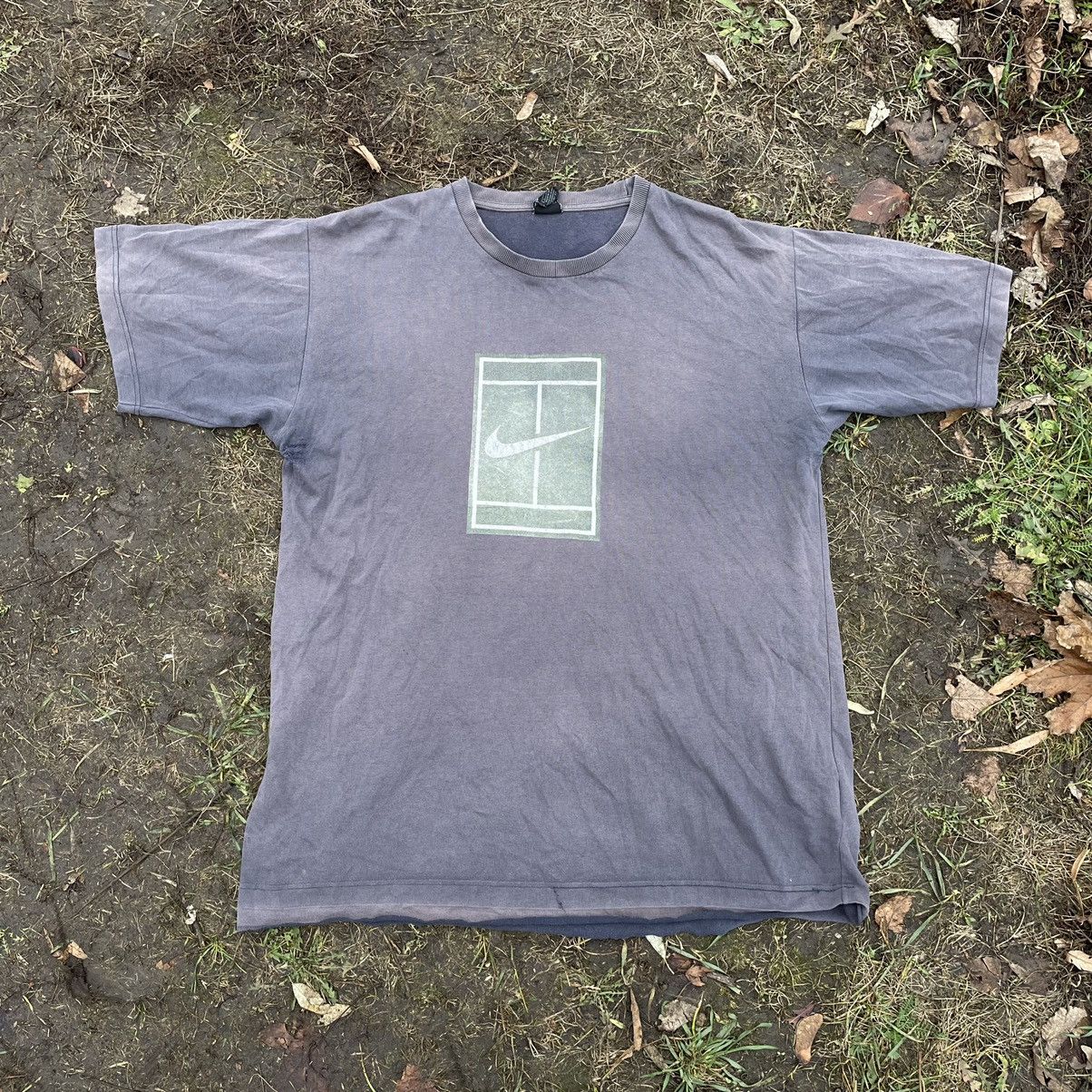 Vintage Vintage 90s Nike Court Graphic Tee Sun Faded Streetwear L Size US L / EU 52-54 / 3 - 2 Thumbnail