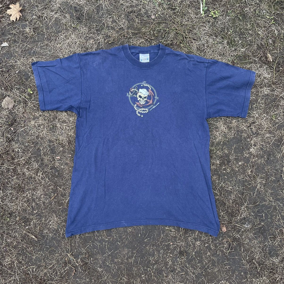 Vintage Vintage Y2K Sun Faded Graphic Tee Streetwear Blue Wide Leg L Size US L / EU 52-54 / 3 - 1 Thumbnail