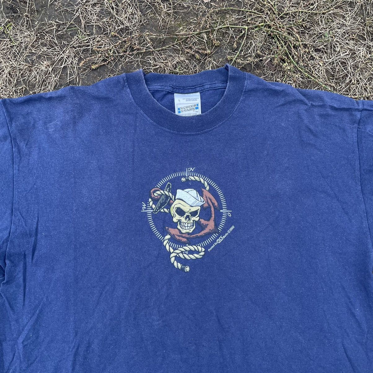 Vintage Vintage Y2K Sun Faded Graphic Tee Streetwear Blue Wide Leg L Size US L / EU 52-54 / 3 - 4 Thumbnail