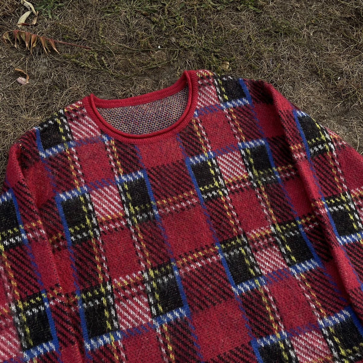Vintage Vintage Y2K Argyle Knit Sweater Preppy Cutie Style Slim M Size US M / EU 48-50 / 2 - 5 Thumbnail