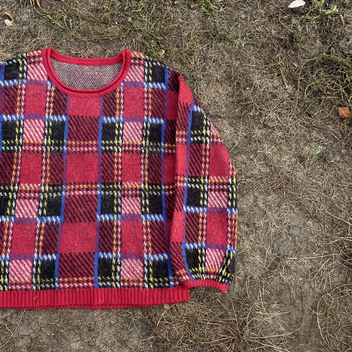 Vintage Vintage Y2K Argyle Knit Sweater Preppy Cutie Style Slim M Size US M / EU 48-50 / 2 - 2 Thumbnail