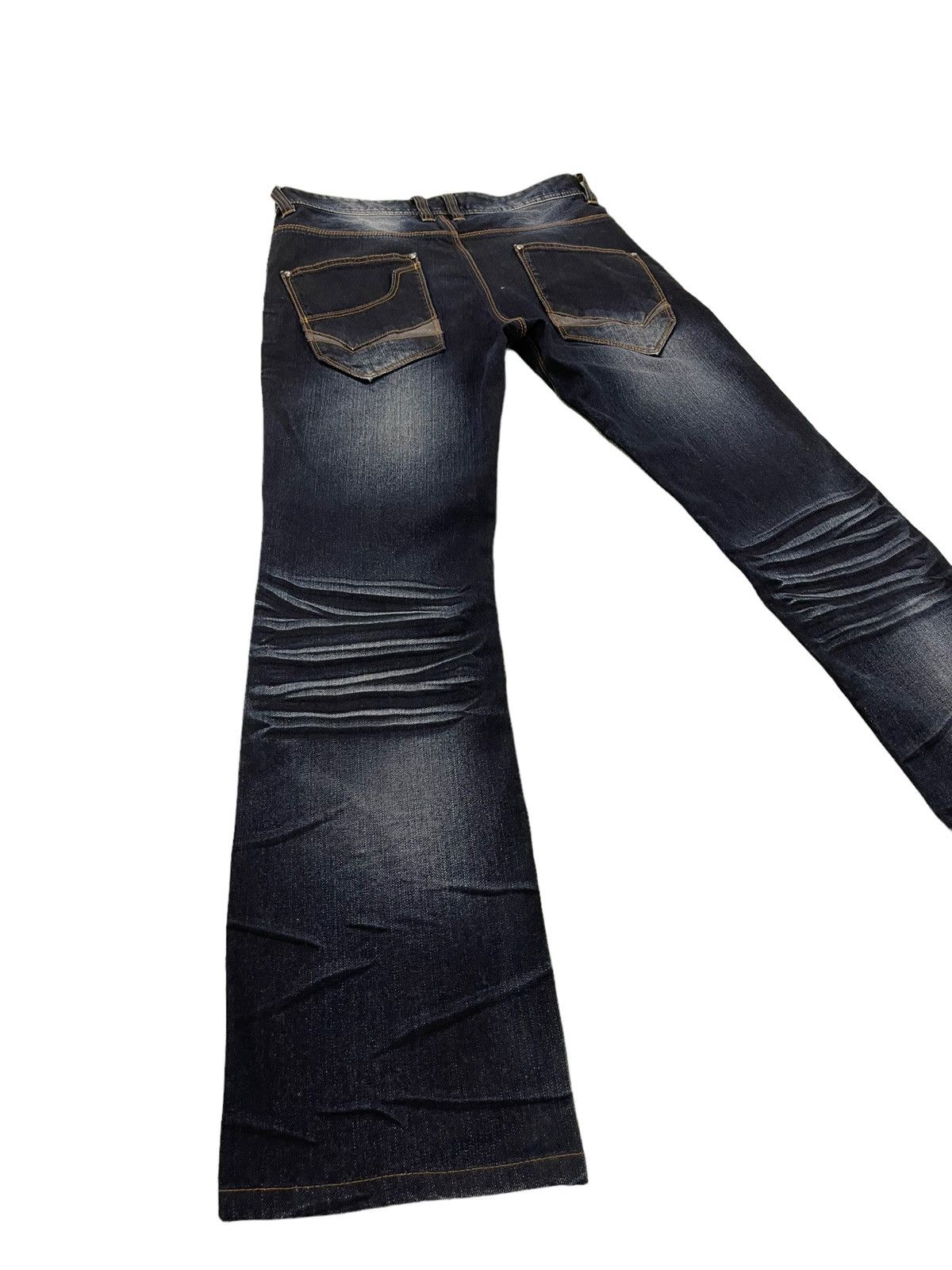 Japanese Brand Flare Jeans Nicole Club Acid Wash Low Rise Stretch 4🟦4 Size US 31 - 12 Thumbnail