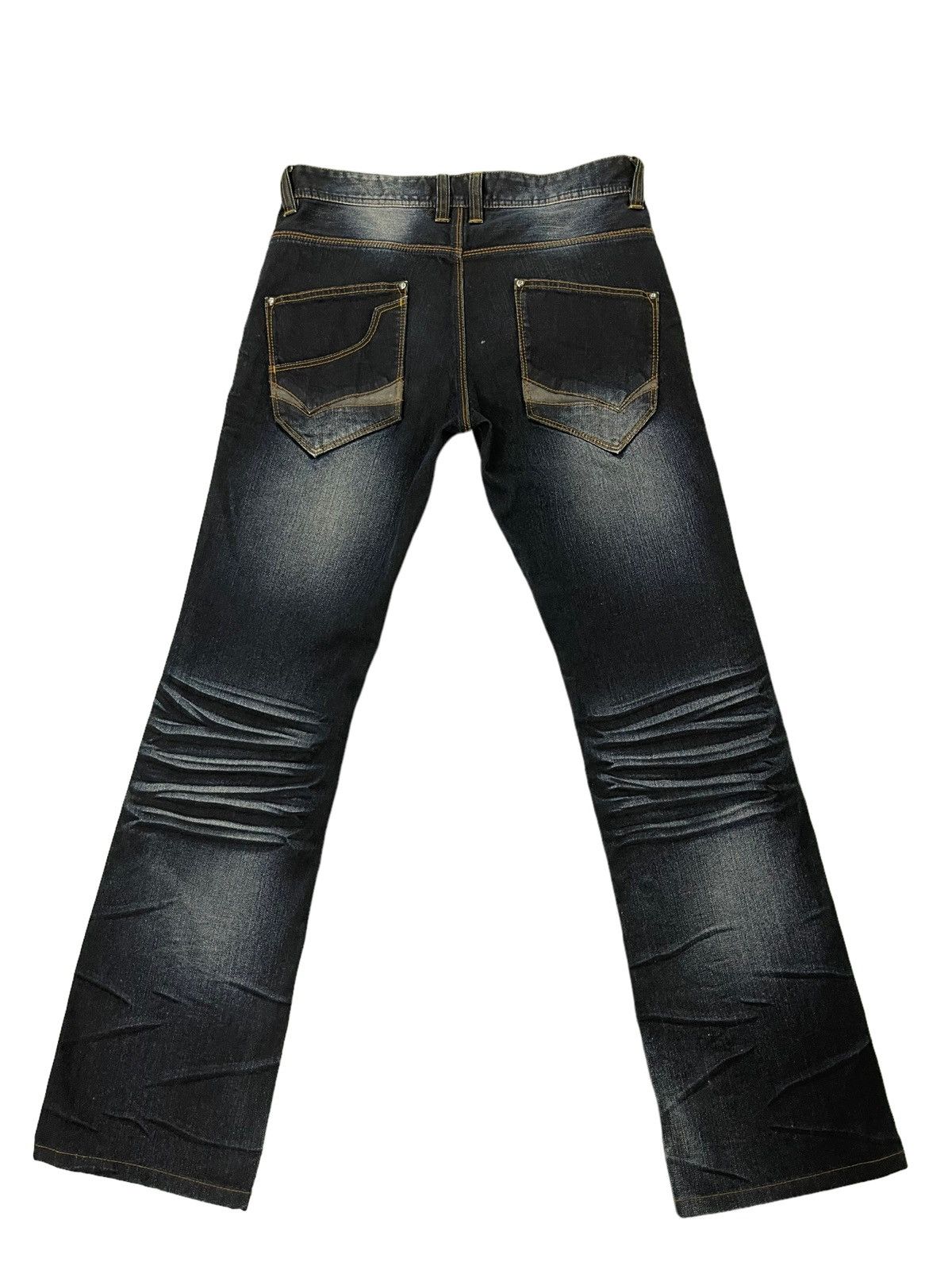 Japanese Brand Flare Jeans Nicole Club Acid Wash Low Rise Stretch 4🟦4 Size US 31 - 11 Thumbnail