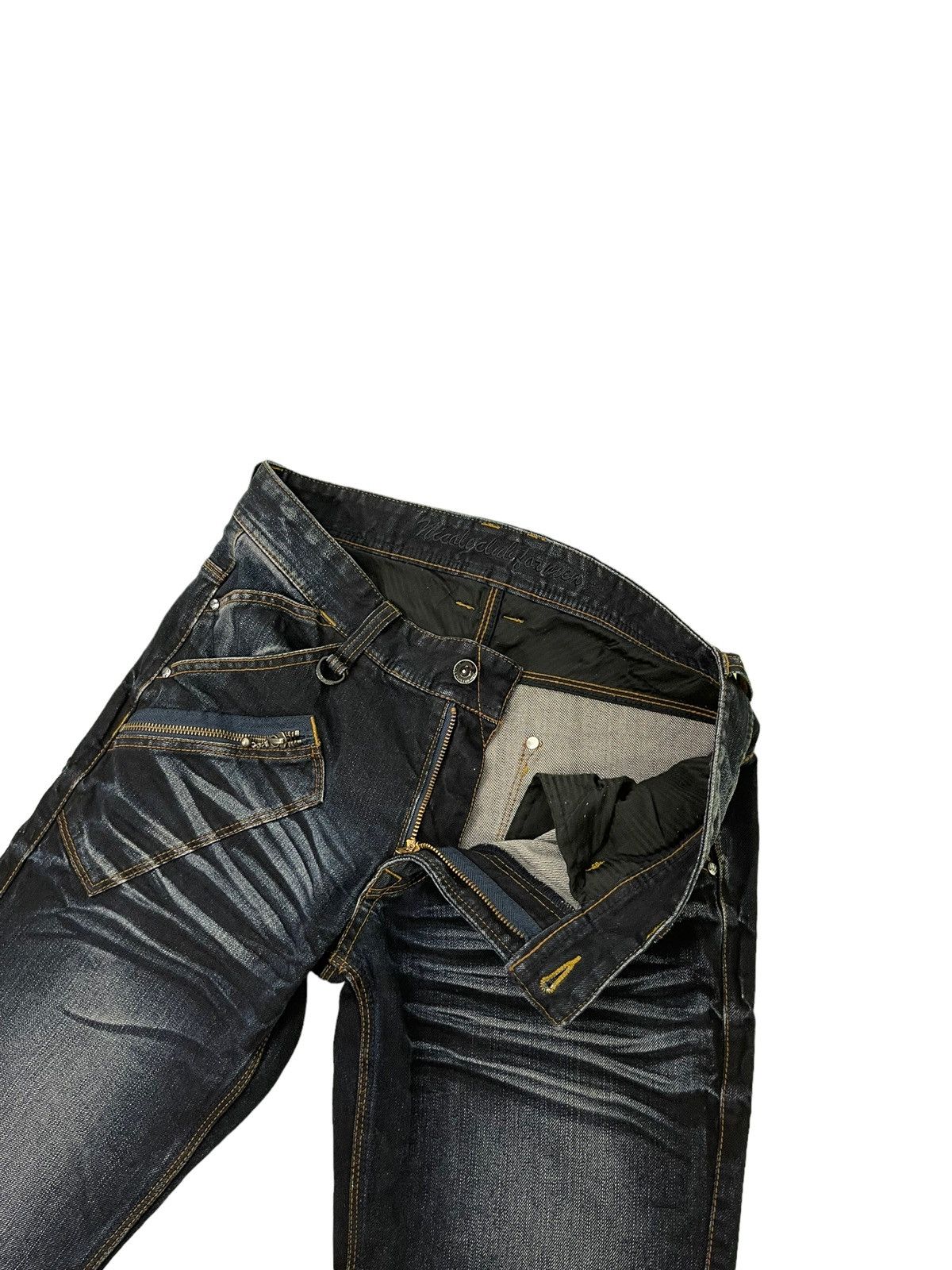 Japanese Brand Flare Jeans Nicole Club Acid Wash Low Rise Stretch 4🟦4 Size US 31 - 10 Thumbnail