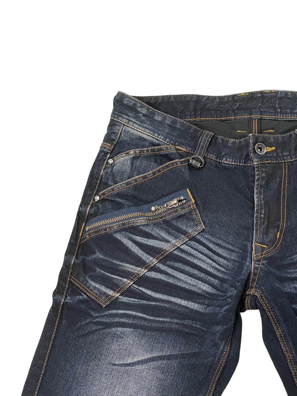 Japanese Brand Flare Jeans Nicole Club Acid Wash Low Rise Stretch 4🟦4 Size US 31 - 8 Thumbnail
