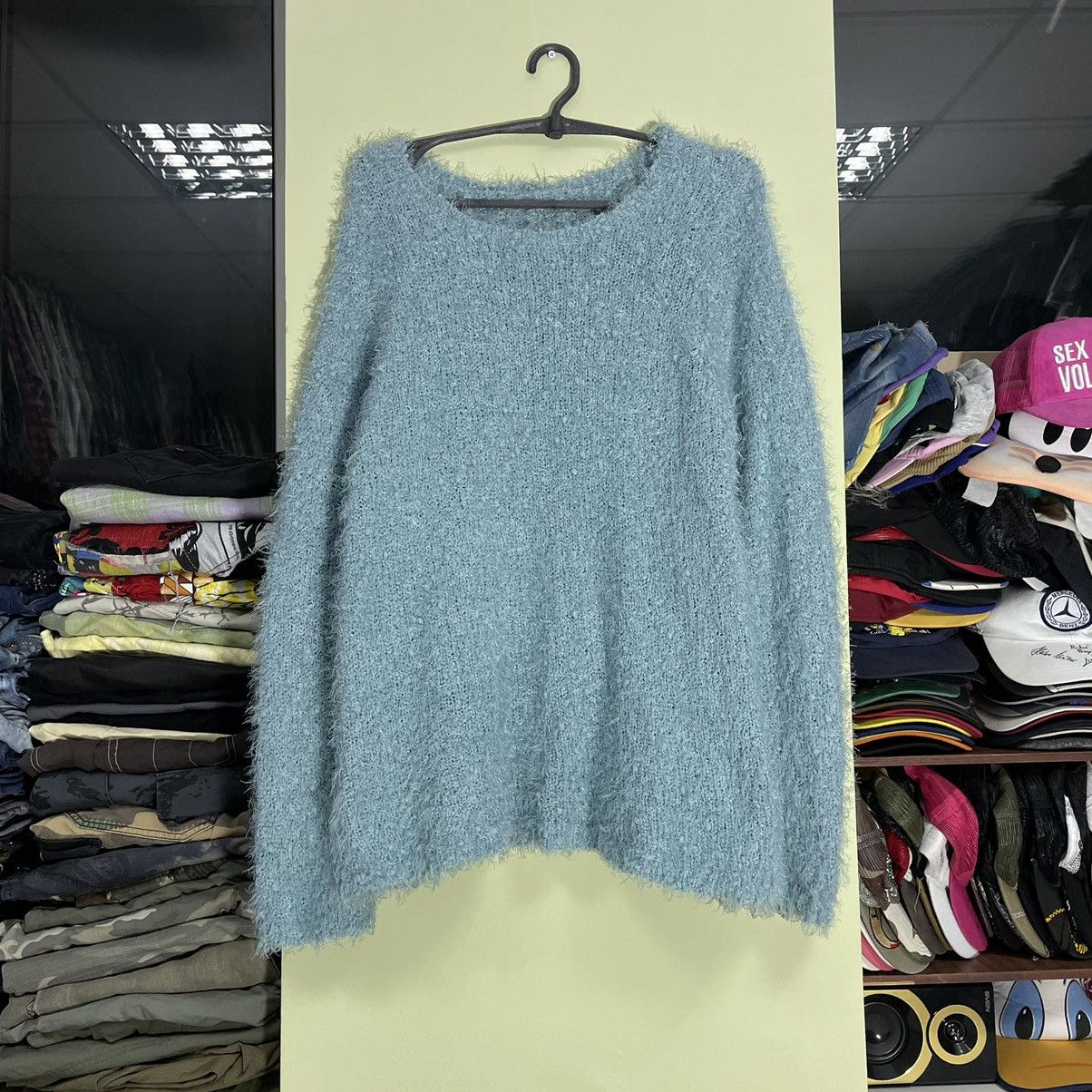 Vintage Vintage Y2K Mohair Fuzzy Knit Sweater Hypebeast Grunge OS Size ONE SIZE - 1 Thumbnail