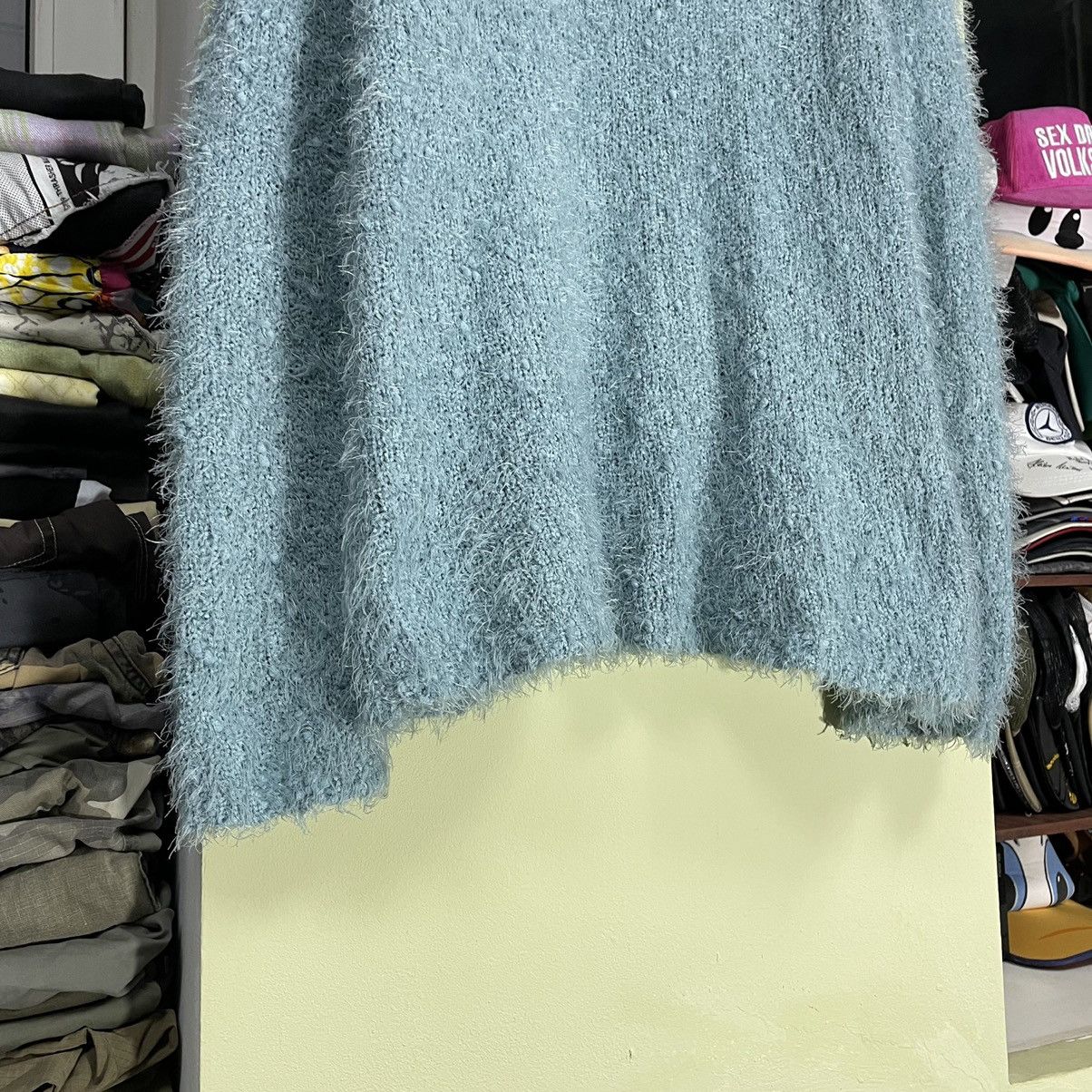 Vintage Vintage Y2K Mohair Fuzzy Knit Sweater Hypebeast Grunge OS Size ONE SIZE - 5 Thumbnail