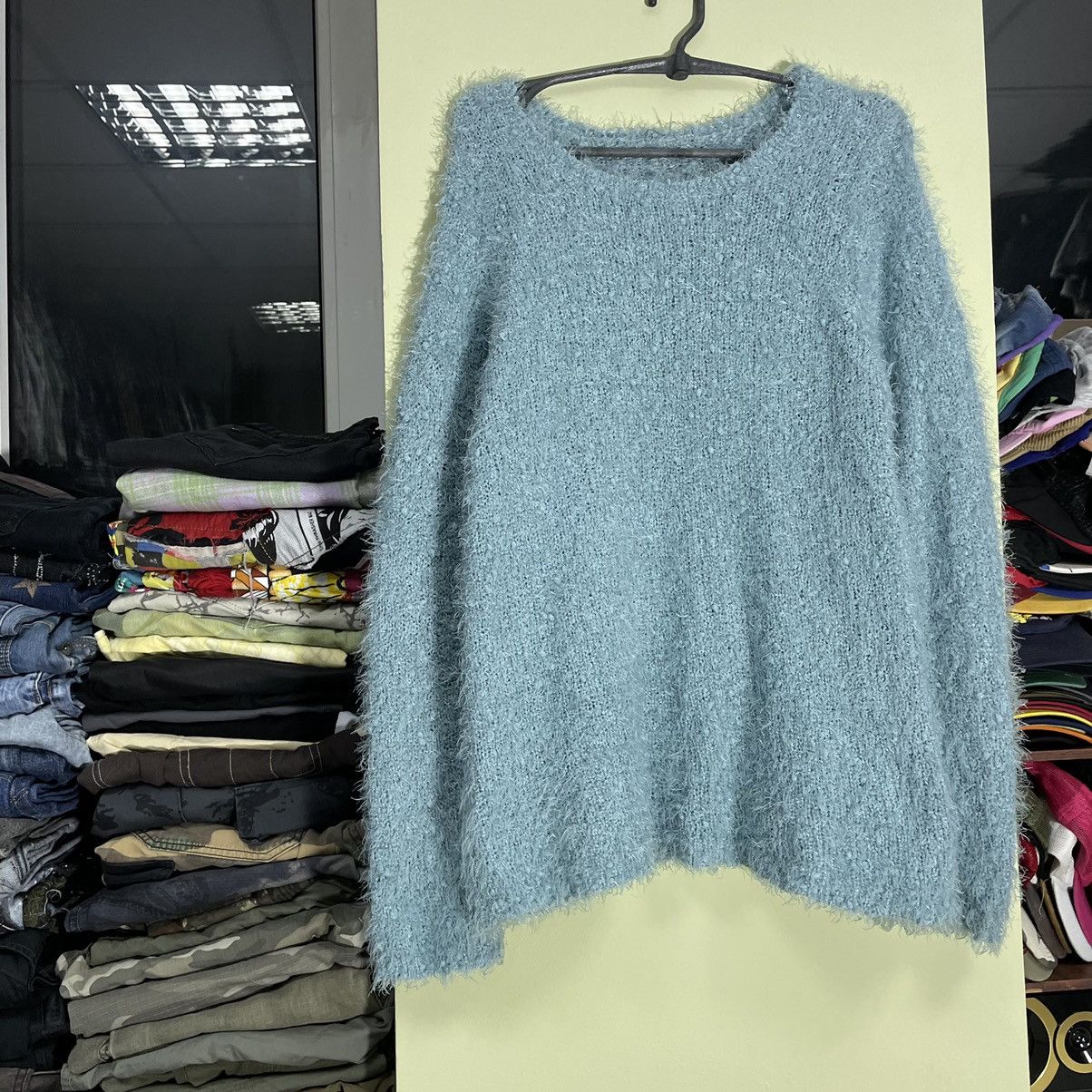 Vintage Vintage Y2K Mohair Fuzzy Knit Sweater Hypebeast Grunge OS Size ONE SIZE - 3 Thumbnail
