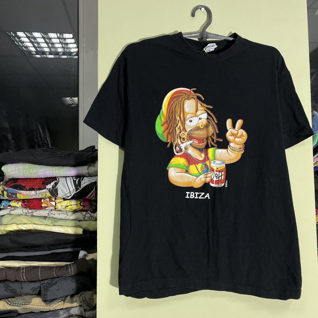 Vintage Vintage 90s Y2K Graphic Tee Rasta Cartoon Streetwear Faded M Size US M / EU 48-50 / 2 - 4 Thumbnail