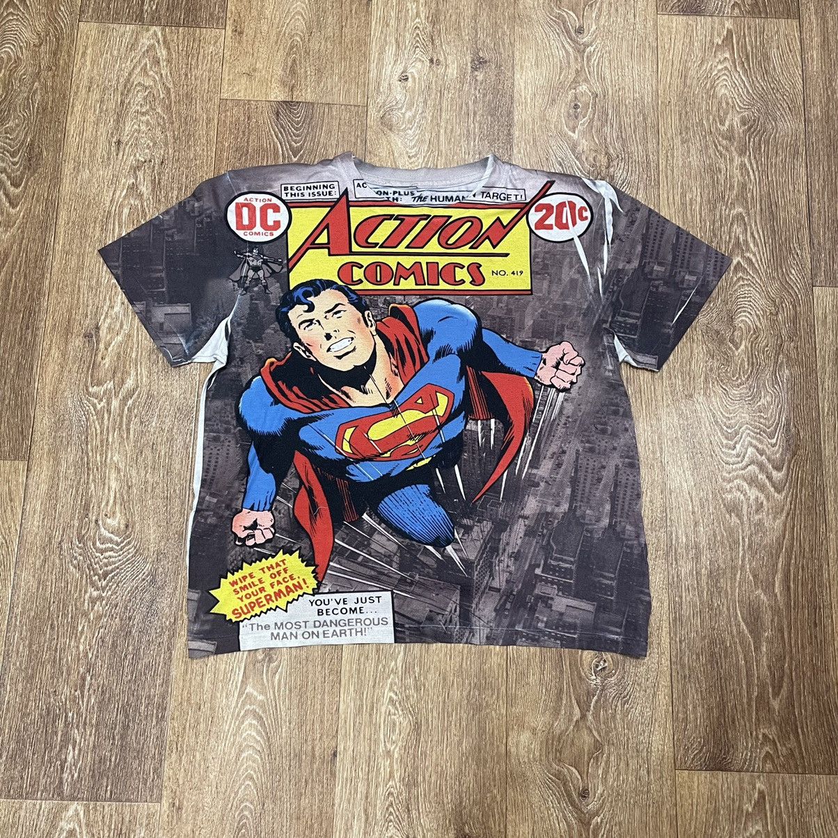 Vintage Vintage Y2K Superman Graphic Tee Sun Faded Streetwear Slim M Size US M / EU 48-50 / 2 - 2 Thumbnail