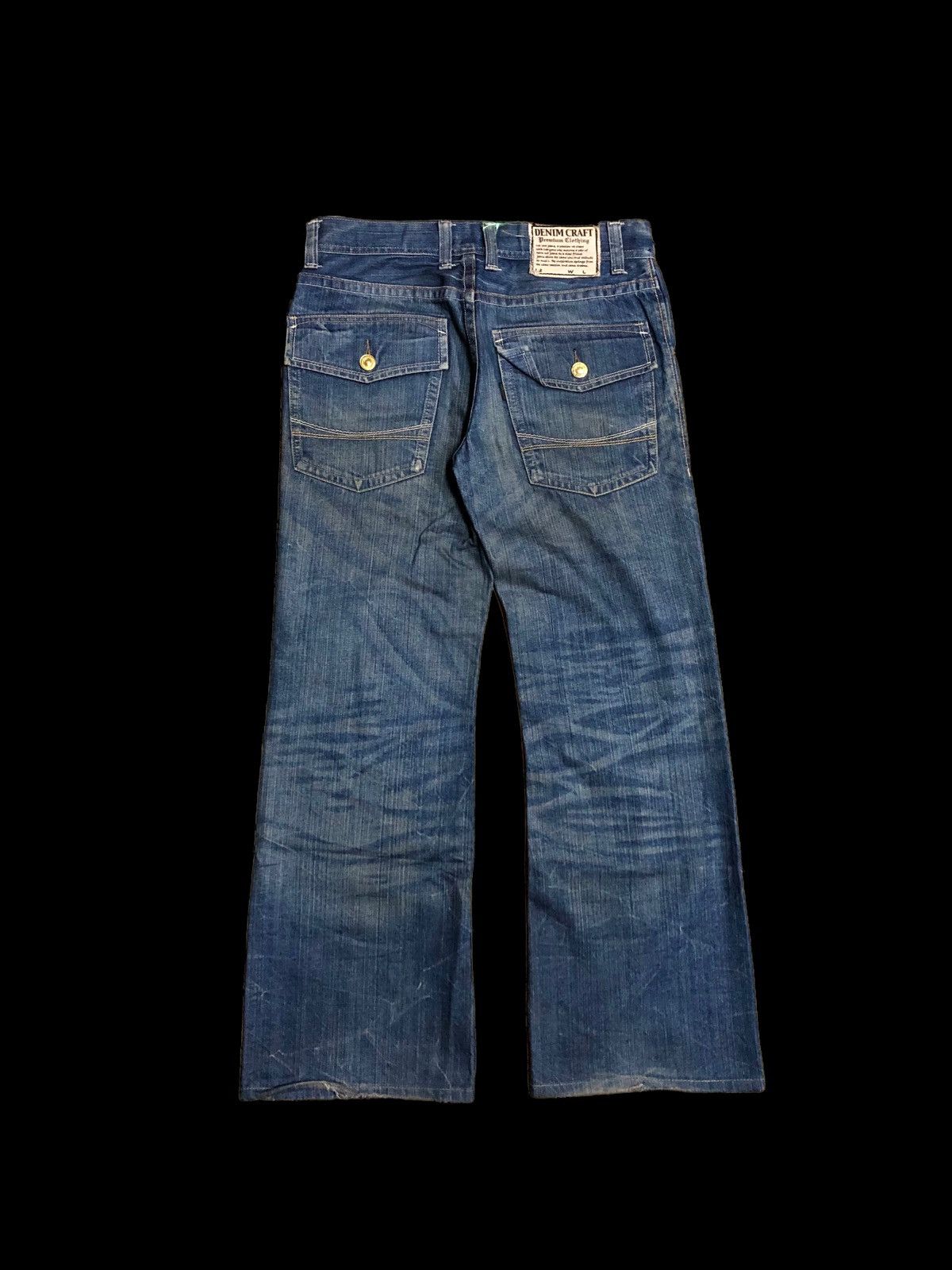 If Six Was Nine FLARED⚡️⚡️DENIM CRAFT WASHED BLUE DENIM Size US 32 / EU 48 - 2 Thumbnail