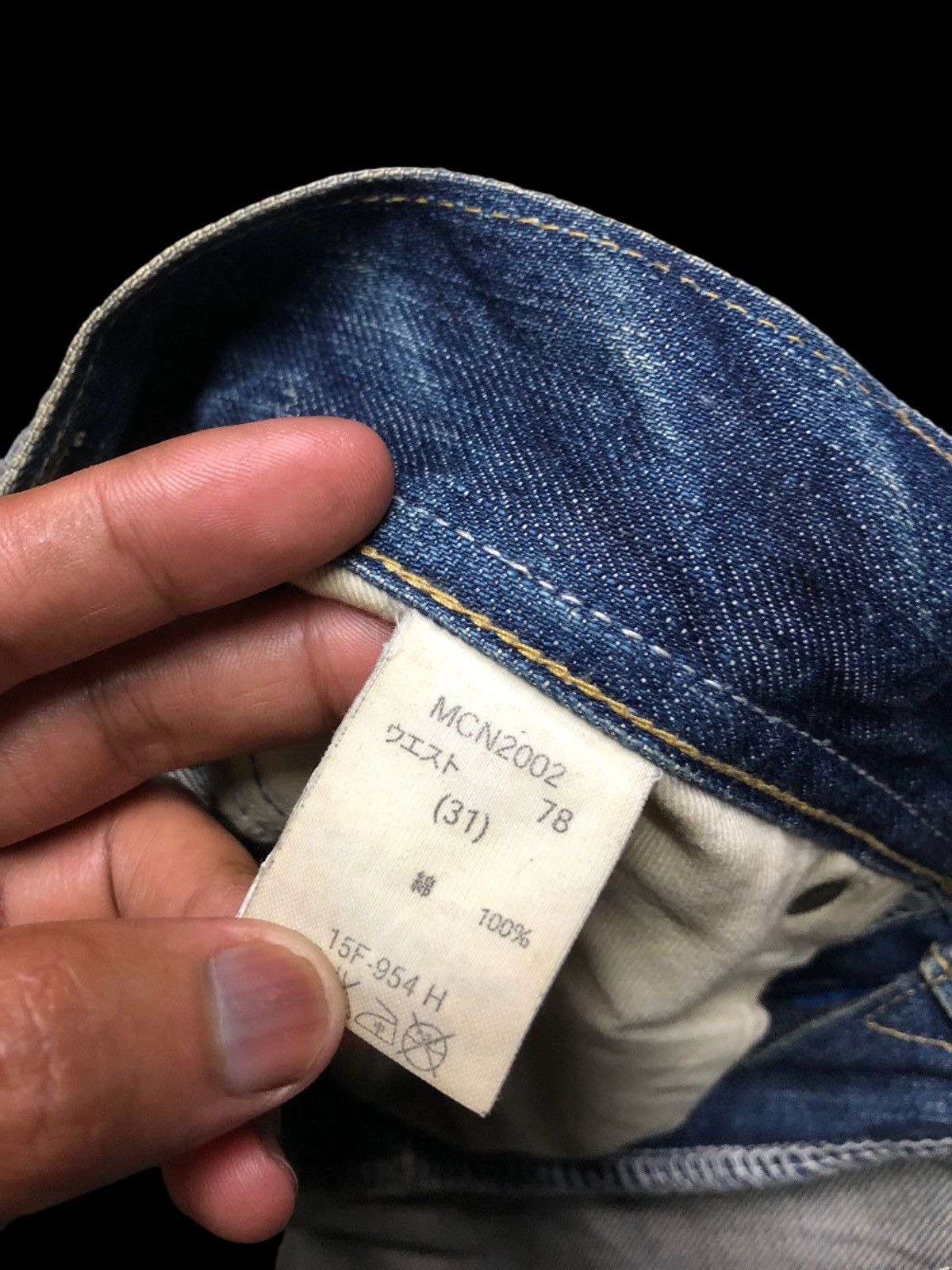 If Six Was Nine FLARED⚡️⚡️DENIM CRAFT WASHED BLUE DENIM Size US 32 / EU 48 - 3 Thumbnail