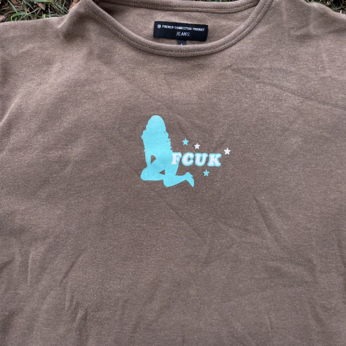 Vintage Vintage Y2K FCUK Logo Sun Faded Graphic Tee Streetwear L Size L / US 10 / IT 46 - 4 Thumbnail
