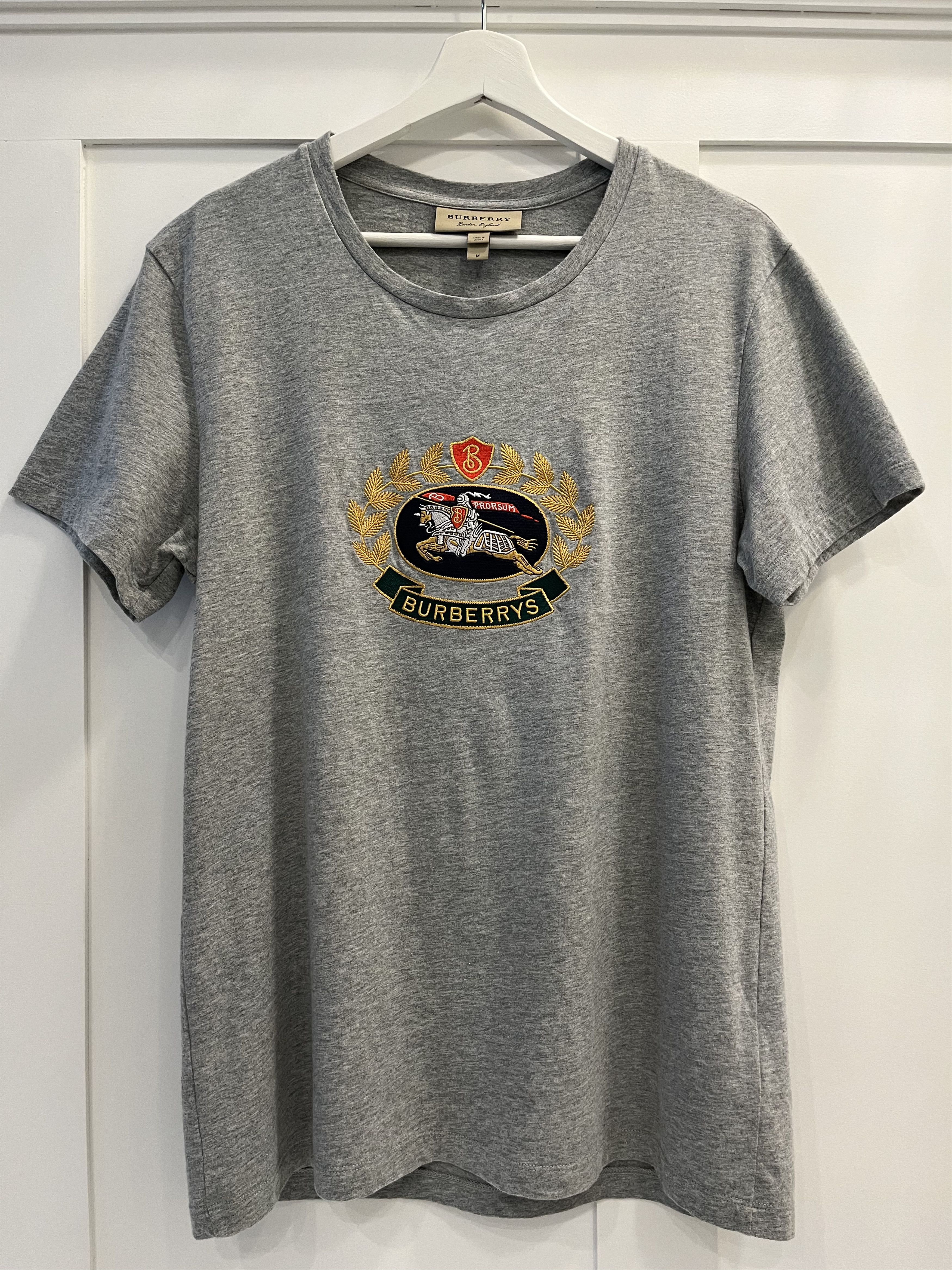 Burberry Burberry Embroidered Prosum (du cavalier) Tshirt Size US M / EU 48-50 / 2 - 1 Thumbnail